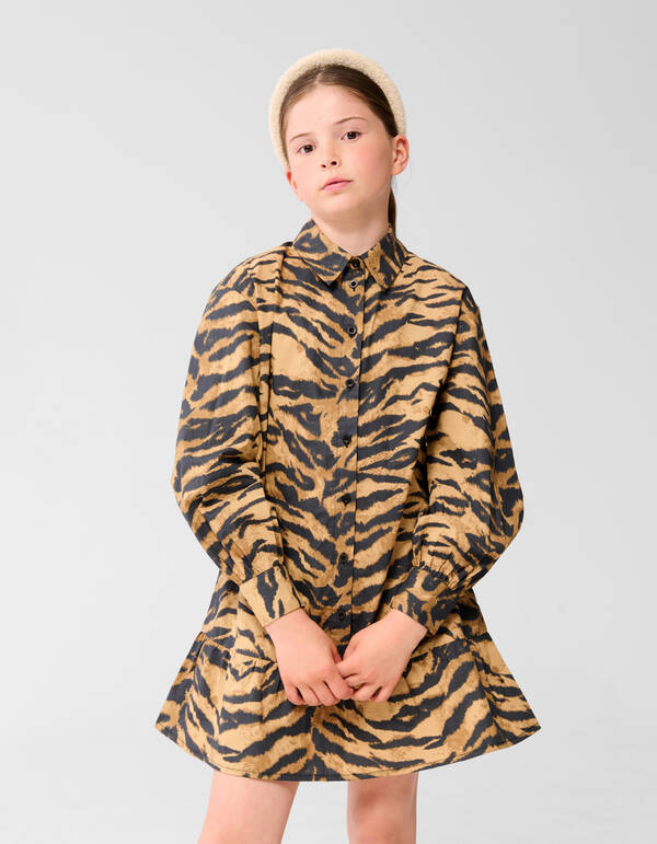 Tiger Print Kleid Braun SHOEBY GIRLS