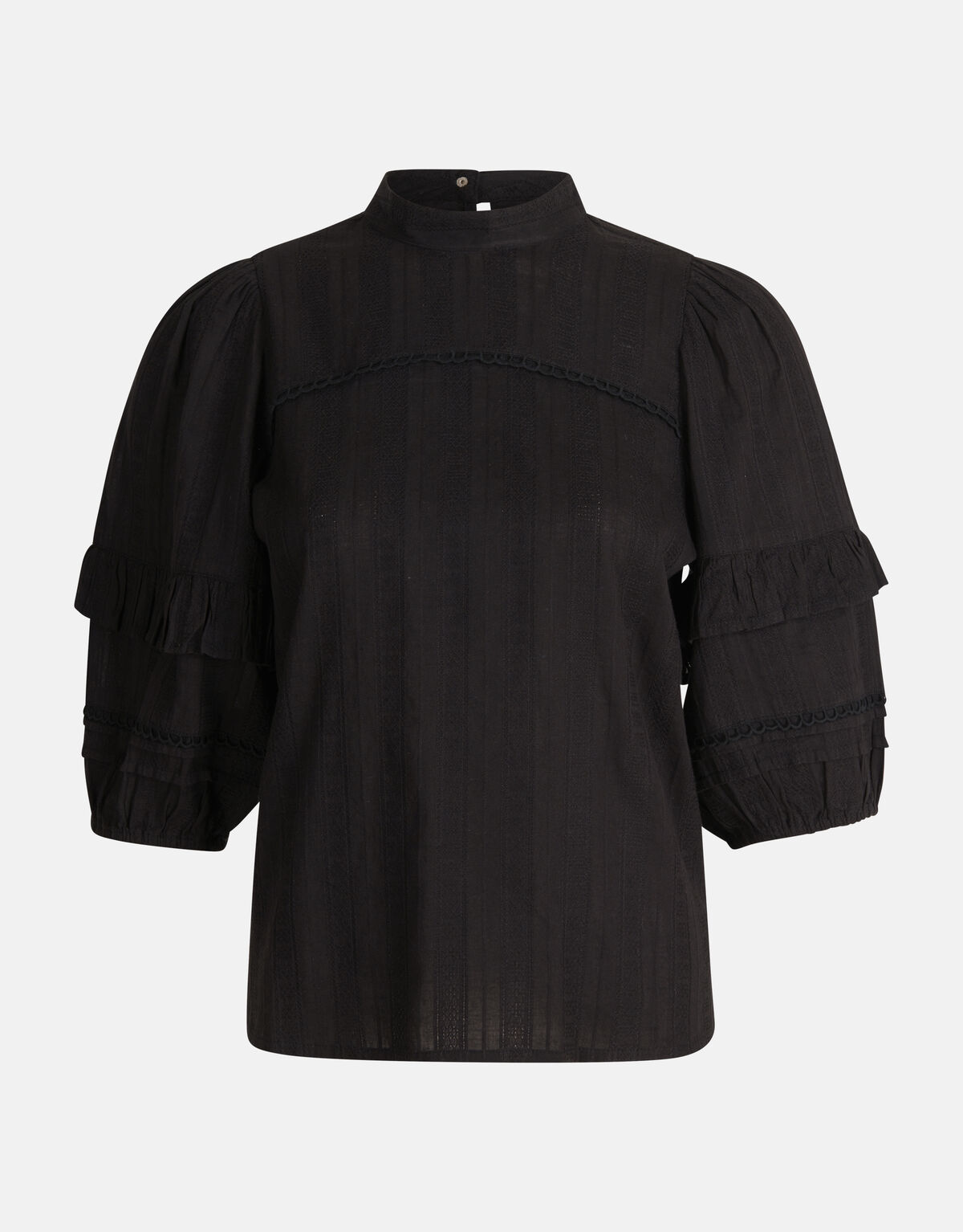 Rüschenbluse Schwarz SHOEBY WOMEN