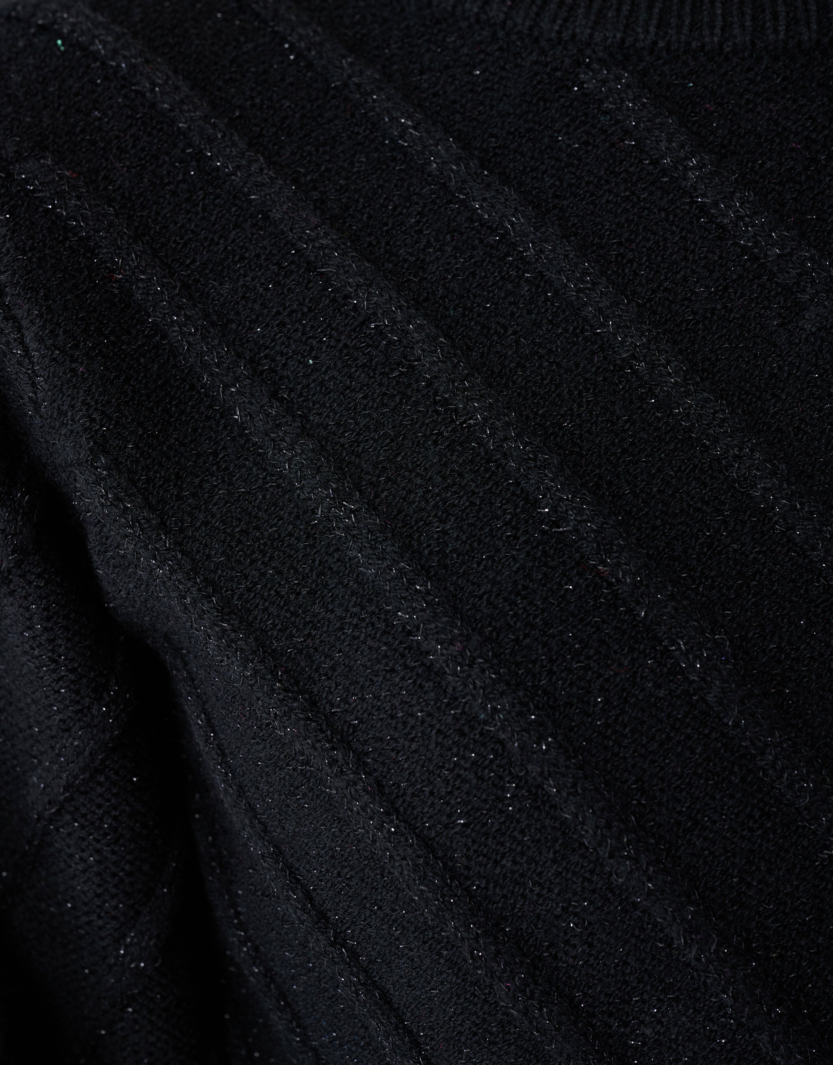 Schwarzer Glitzer-Strickpullover SHOEBY GIRLS