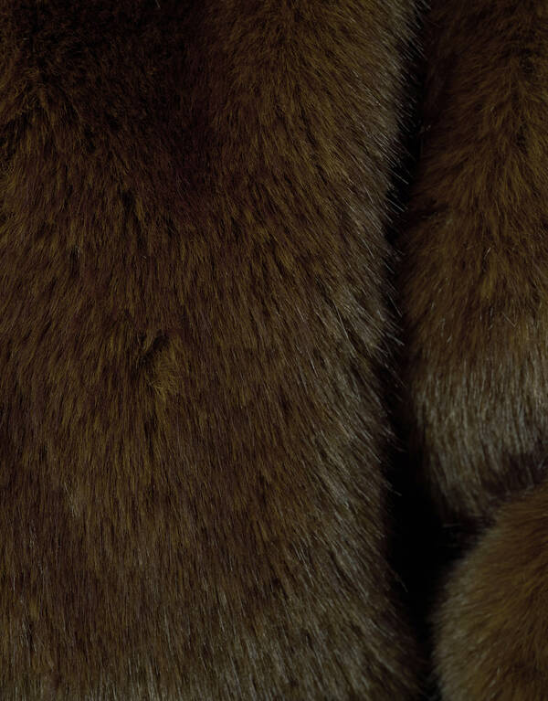 Faux-Fell-Jacke Dunkelbraun von Monica SHOEBY WOMEN