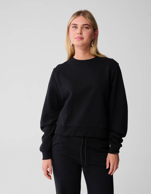 Pullover mit großen Schultern in Schwarz SHOEBY WOMEN