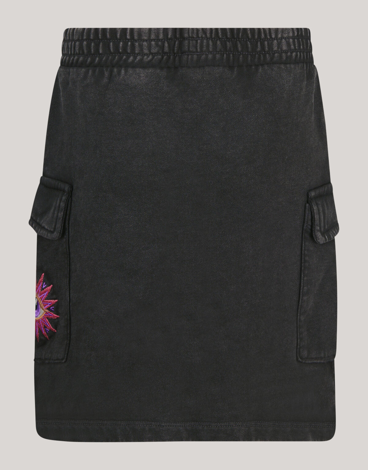 Gewaschener Denim-Rock Dunkelgrau SHOEBY GIRLS