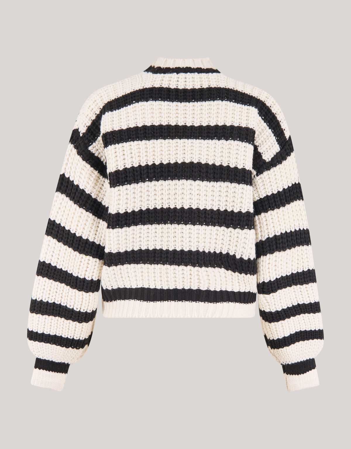 Gestreifte Strickjacke Schwarz/Wei&szlig; SHOEBY WOMEN