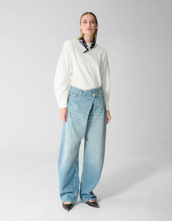 Baggy Fit, umgeschlagene Jeans Mittlerer Stein SHOEBY WOMEN