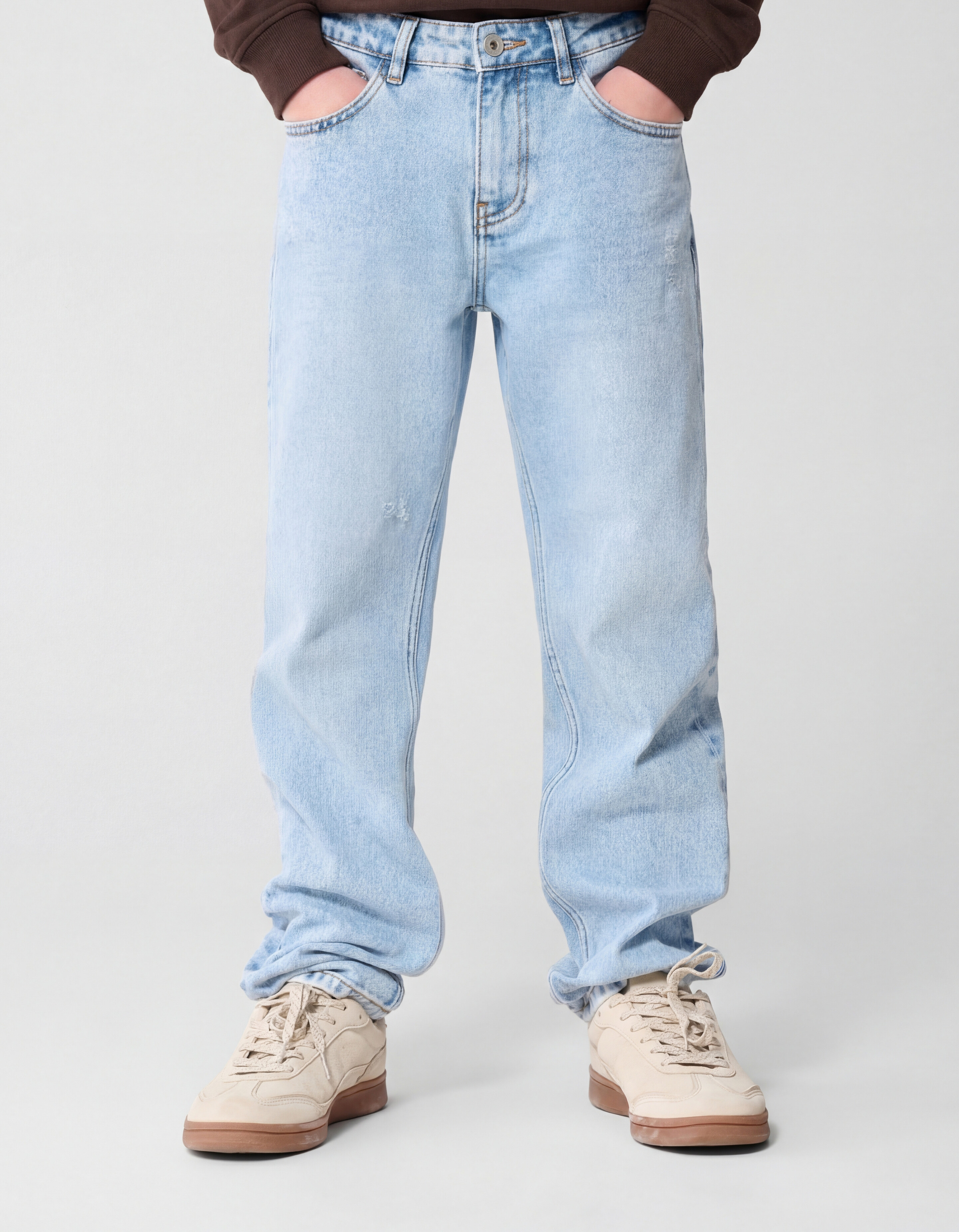 Tapered Fit Jeans gebleicht SHOEBY BOYS