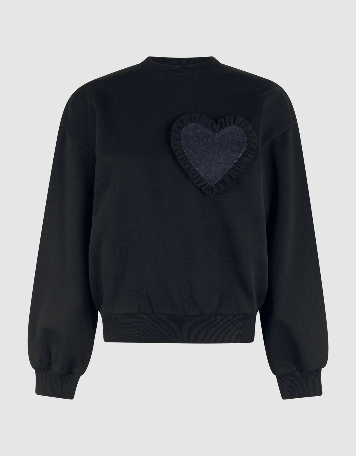 Denim Patch Pullover Schwarz SHOEBY WOMEN