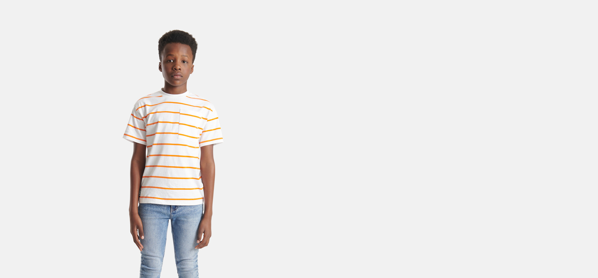 Gestreiftes T-Shirt Weiß SHOEBY BOYS