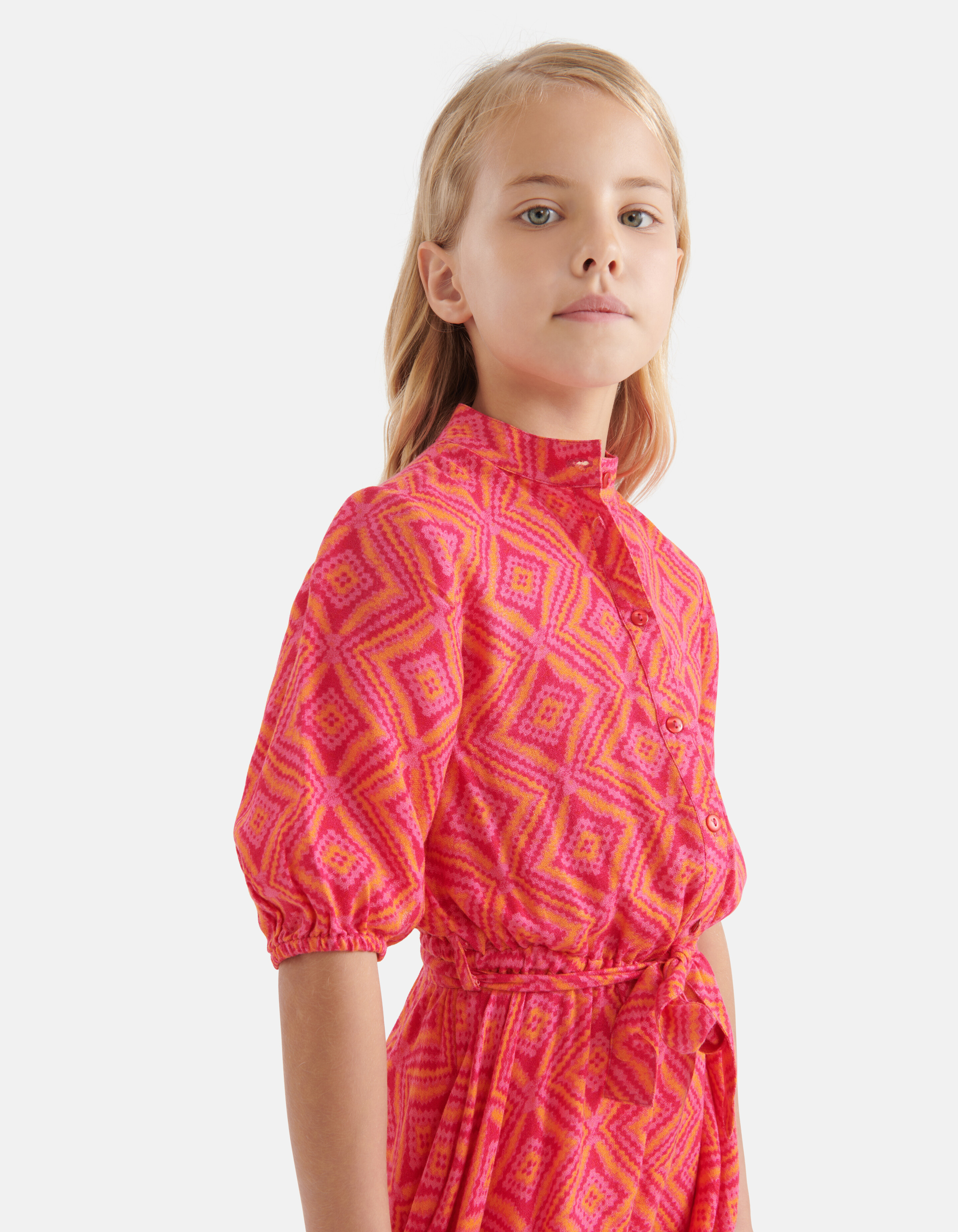Ikat Print Kleid Rosa SHOEBY GIRLS