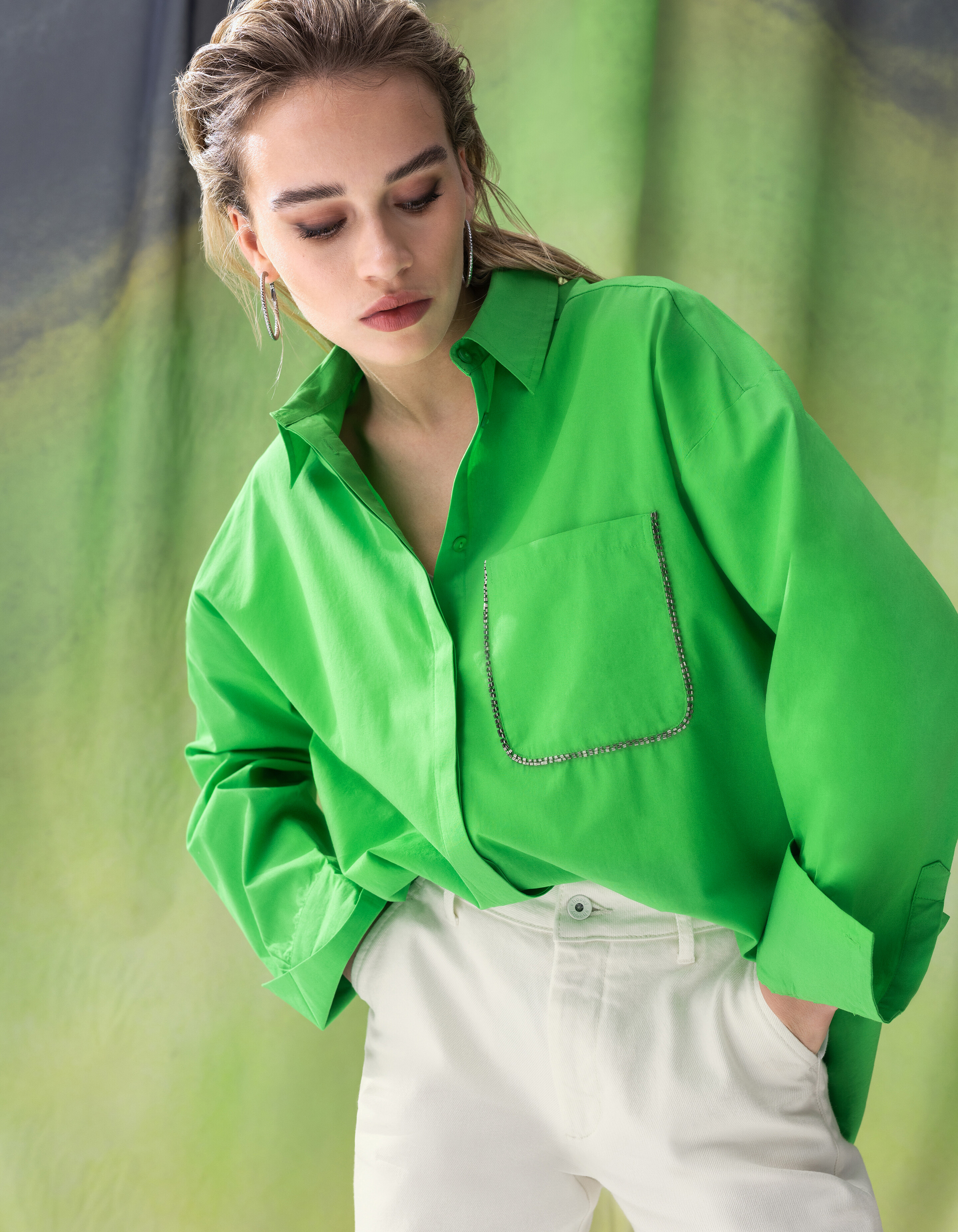 Popeline-Bluse Grün von Mieke SHOEBY WOMEN