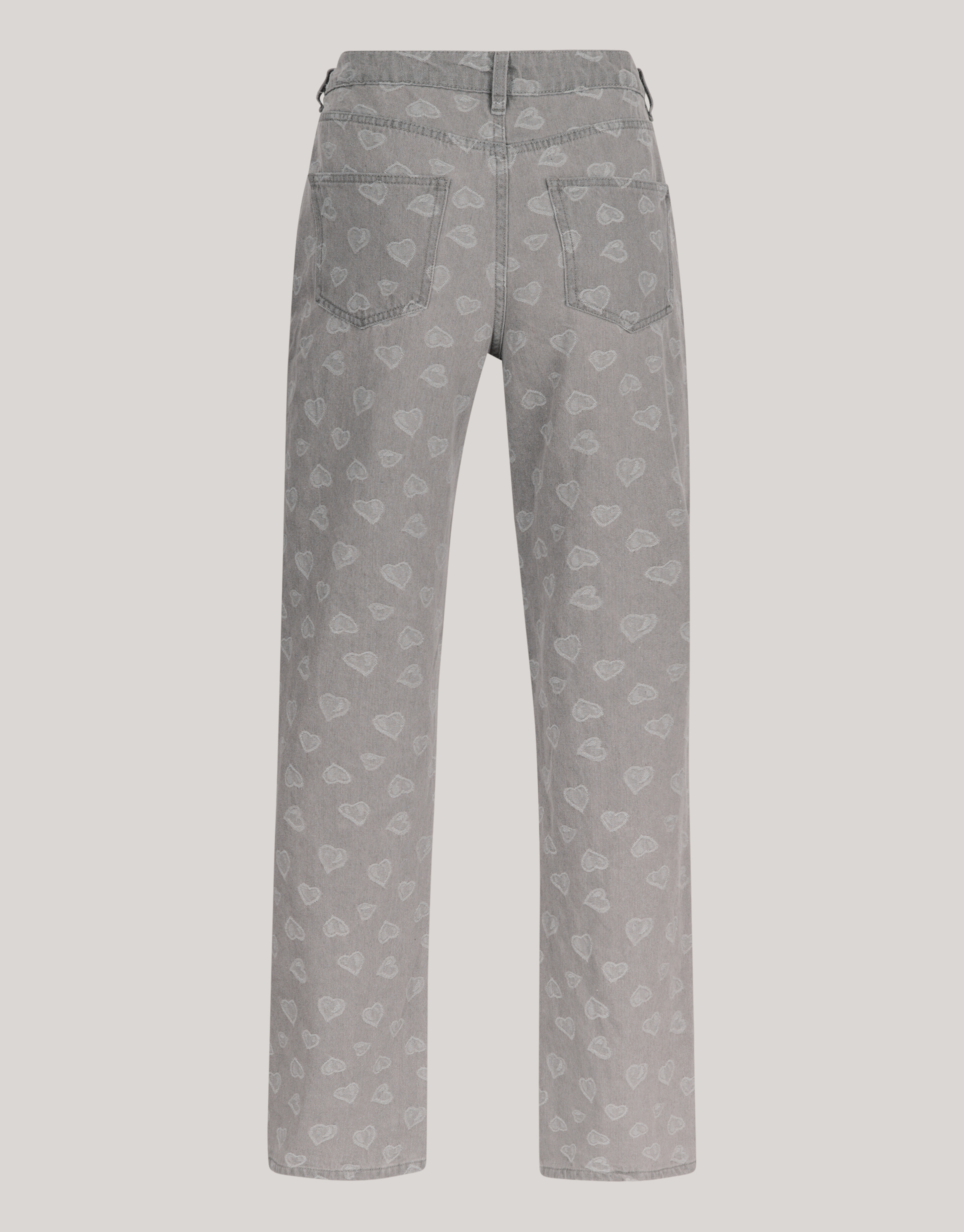 Jacquard Straight Fit Jeans Hellgrau SHOEBY WOMEN
