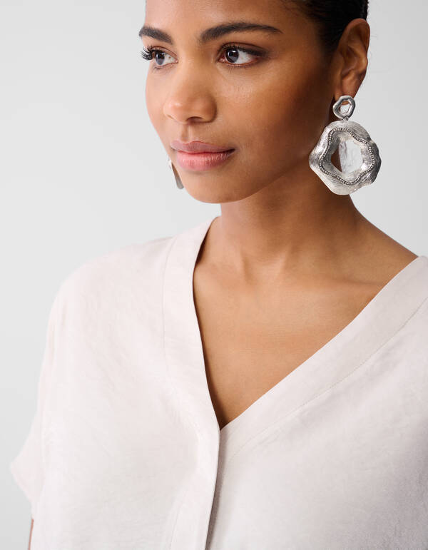 Top mit Knopfleiste Sand SHOEBY WOMEN