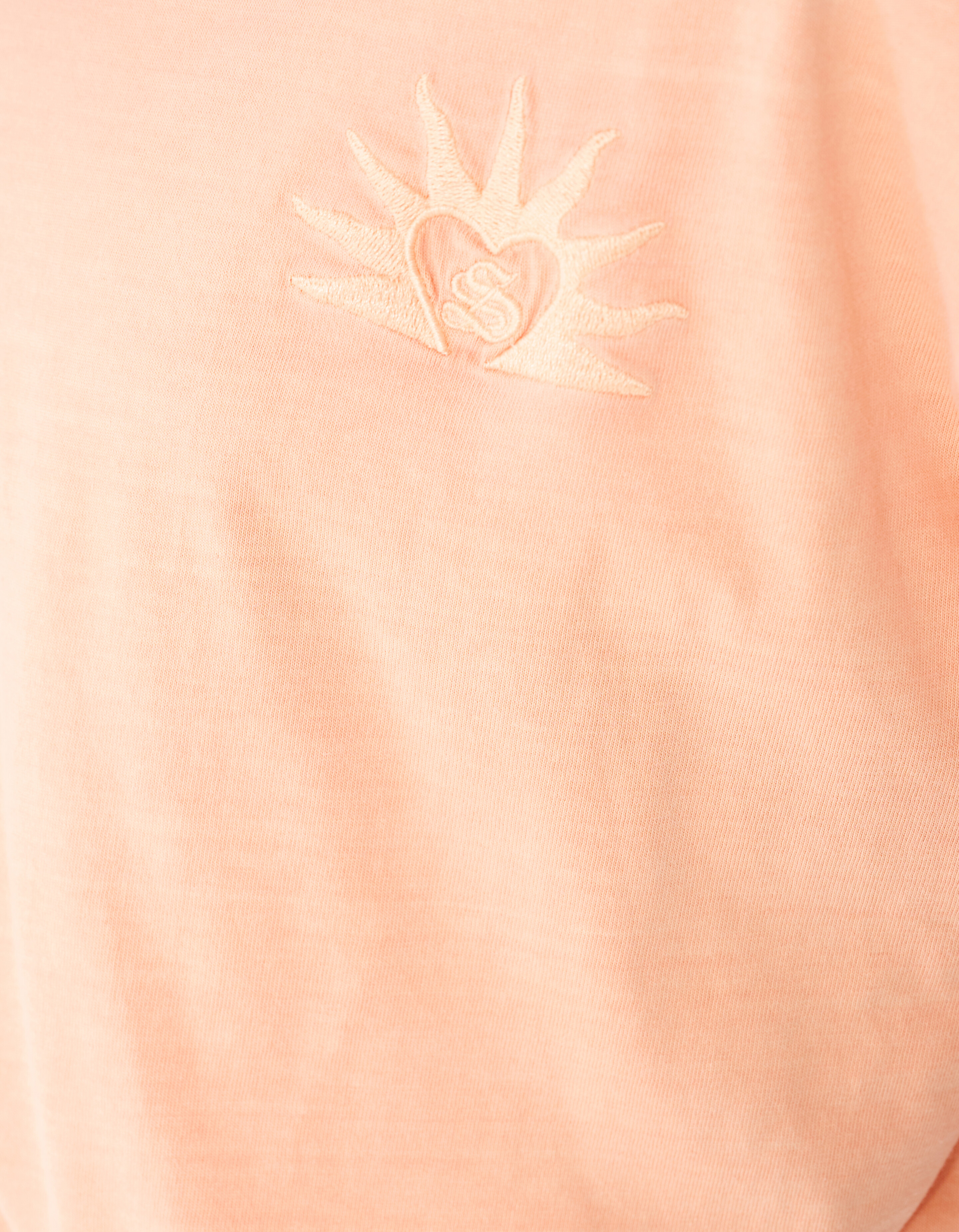 Strik Stickerei T-Shirt Hellorange SHOEBY GIRLS