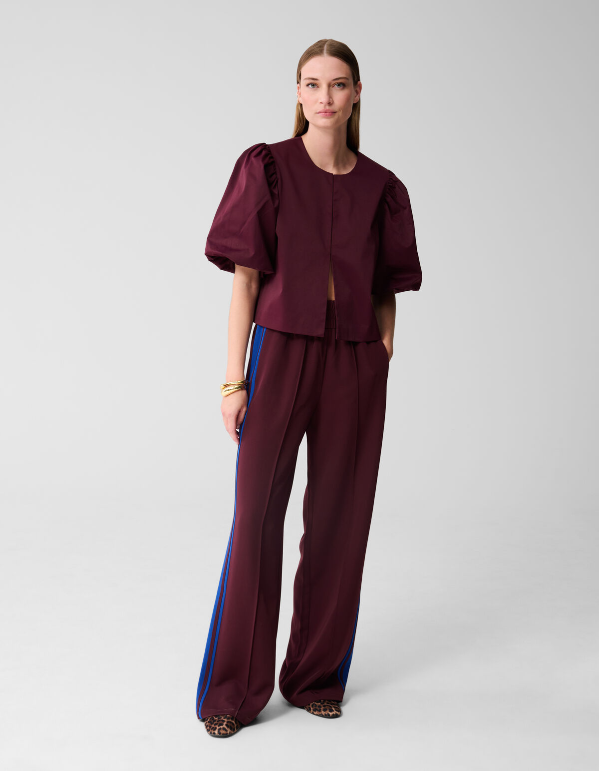 Puffbluse Dunkelrot SHOEBY WOMEN