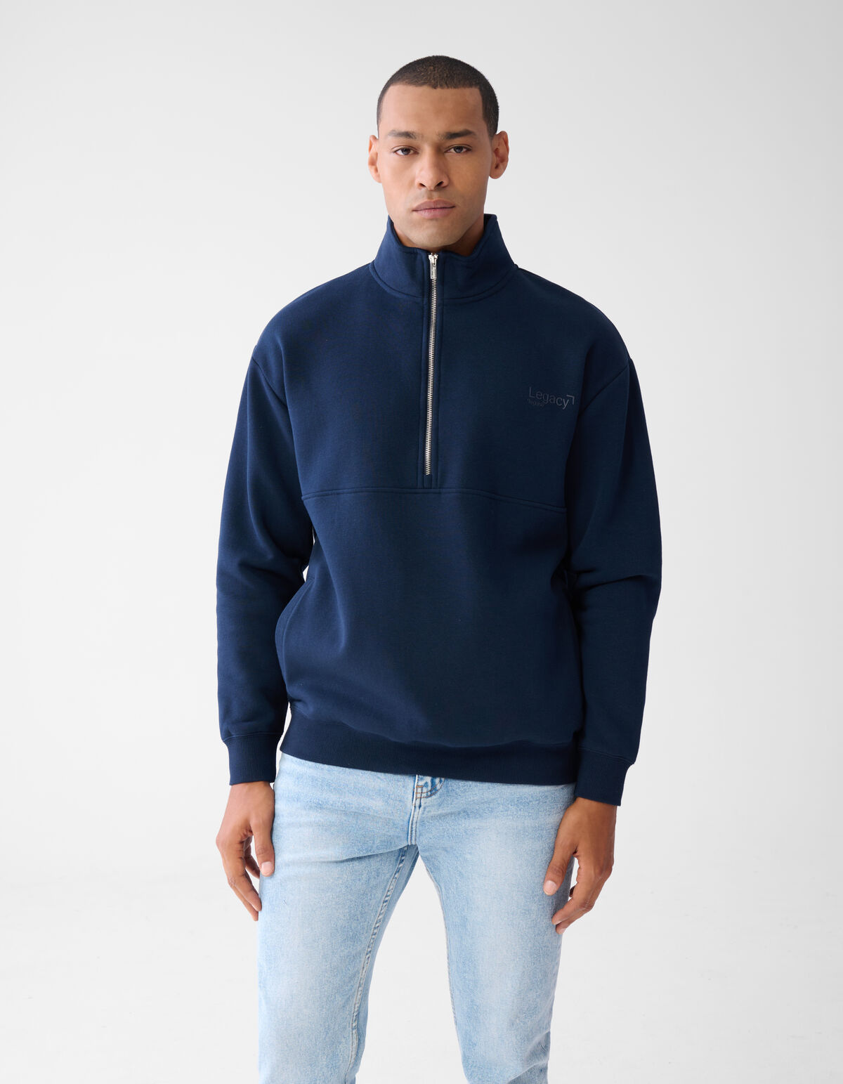 Pullover mit Reißverschluss Navy SHOEBY MEN