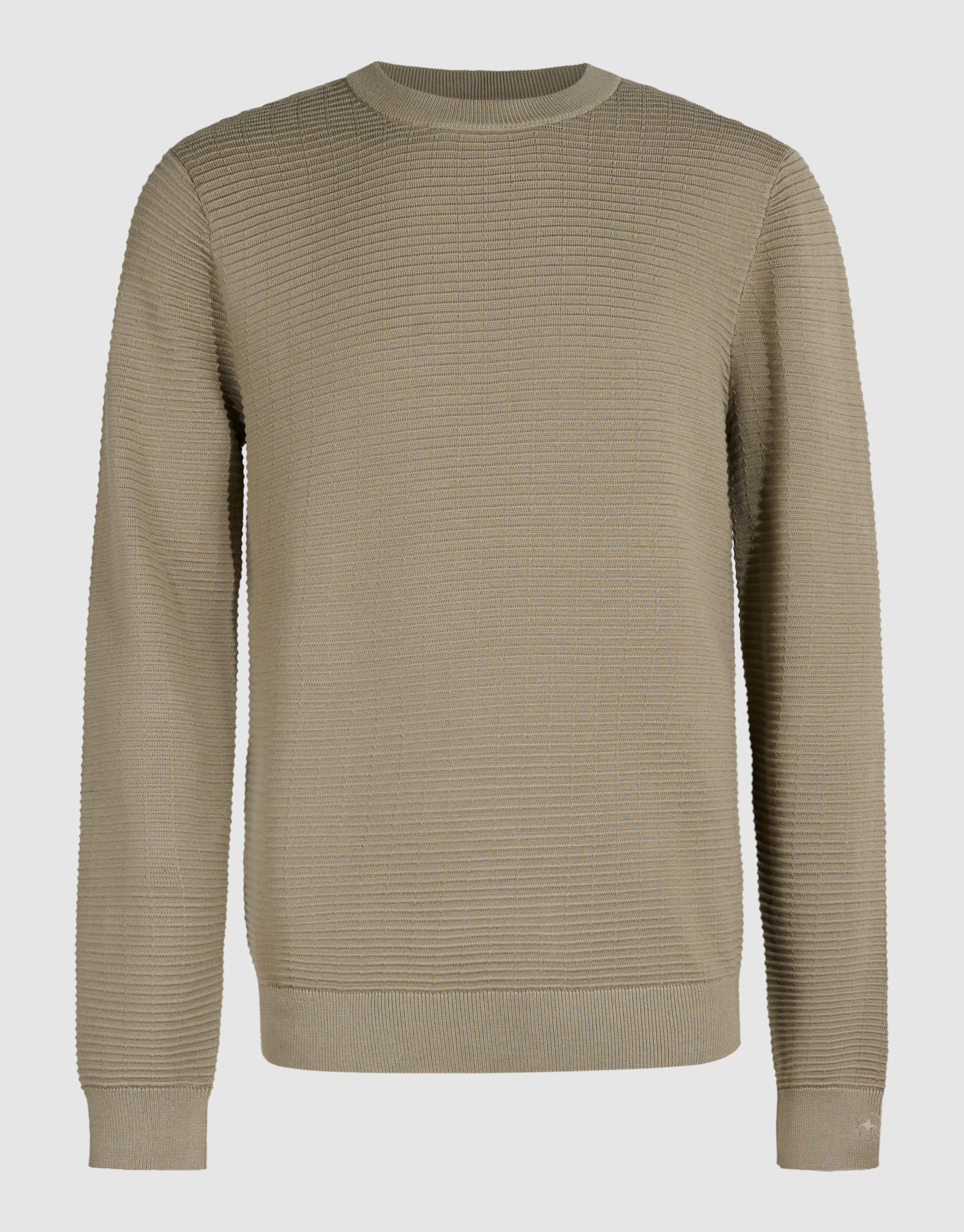Rippstrick Pullover Grun SHOEBY MEN