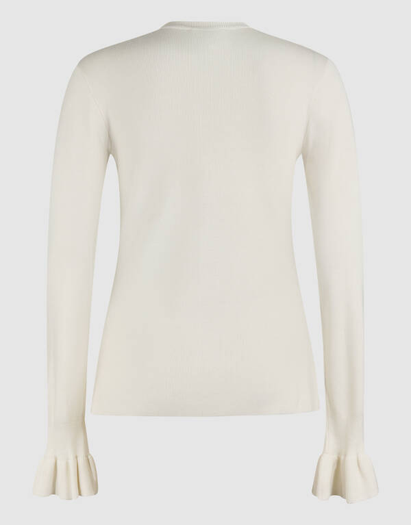 Weste mit Rüschenärmeln in Off White SHOEBY WOMEN