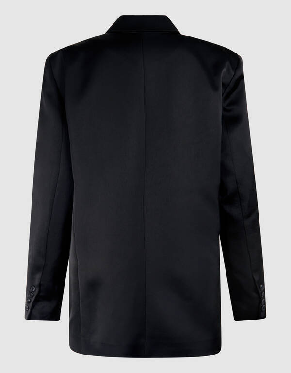 Satin Oversized Blazer Schwarz von Lonneke SHOEBY WOMEN