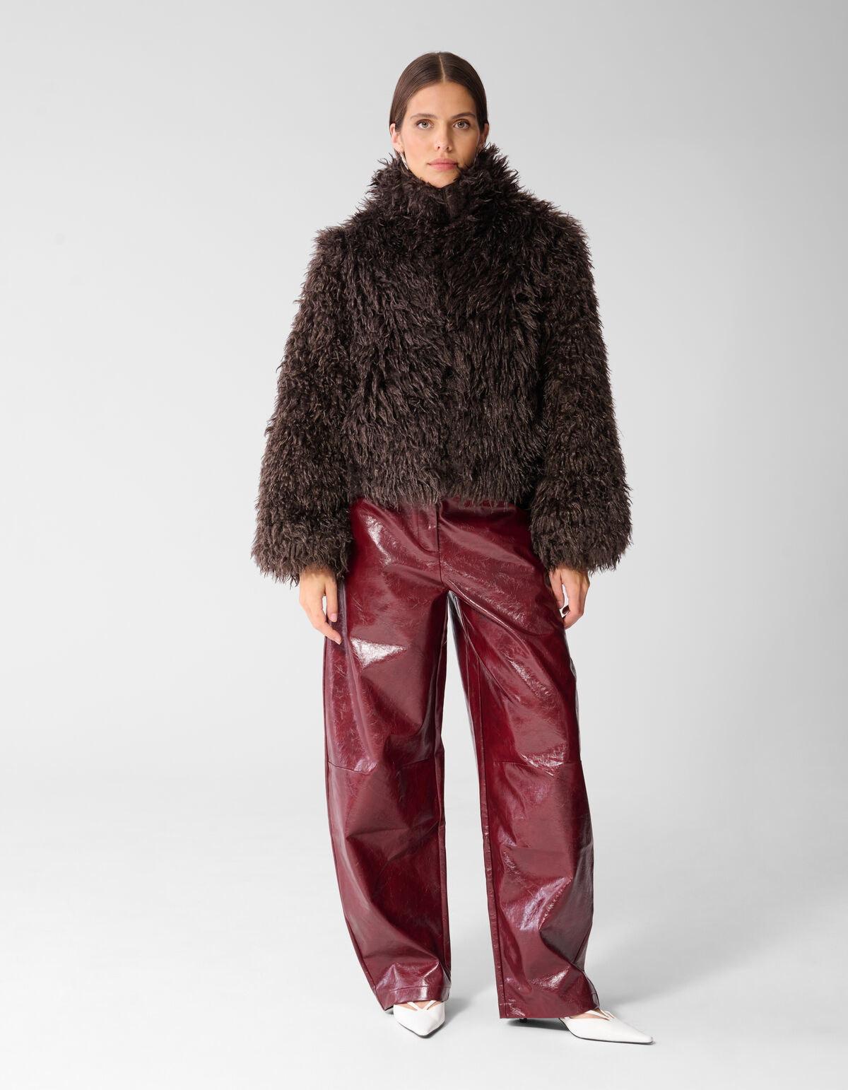 Hairy Faux Fur Jacke Braun SHOEBY WOMEN