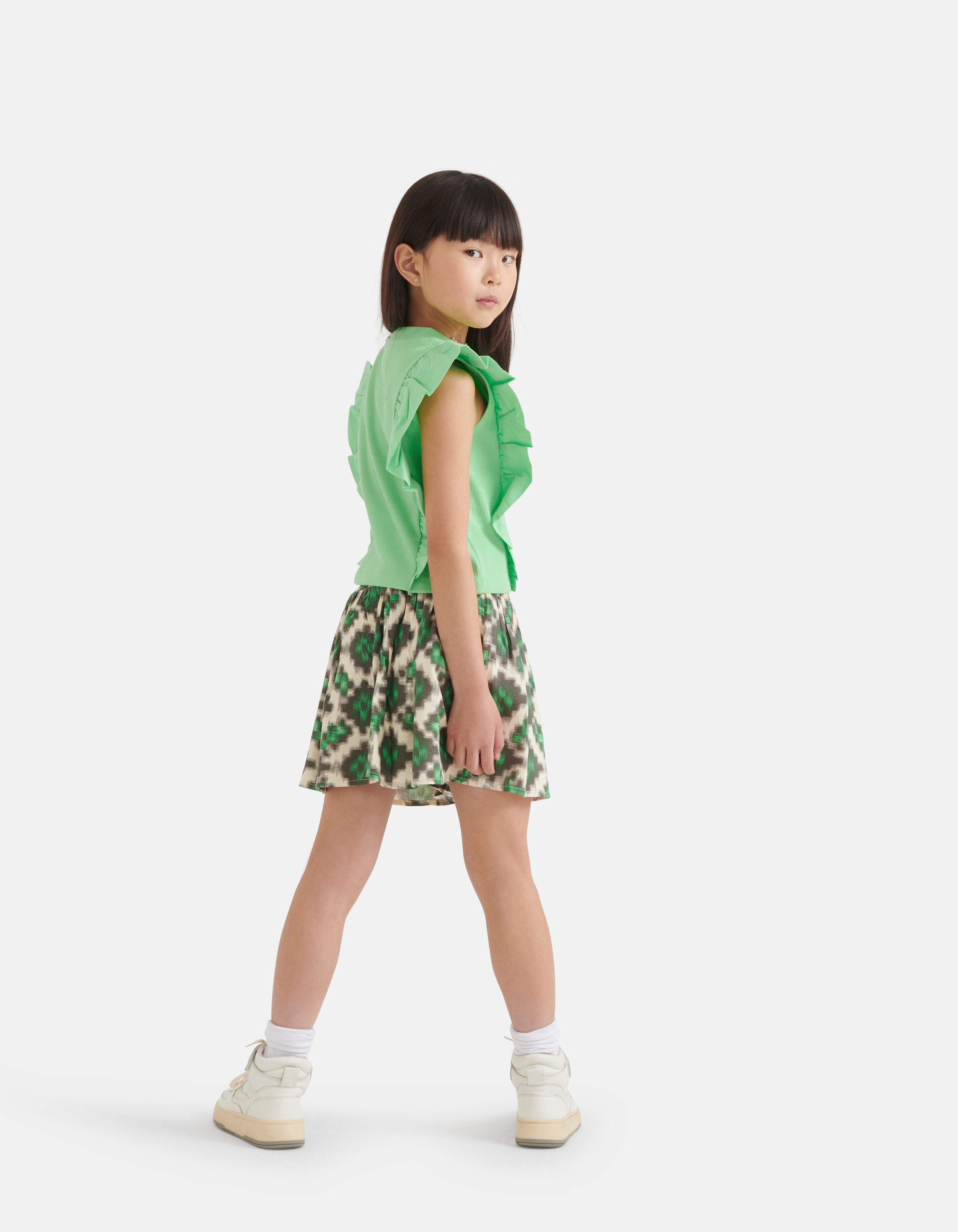 Rüschen-T-Shirt Grün SHOEBY GIRLS