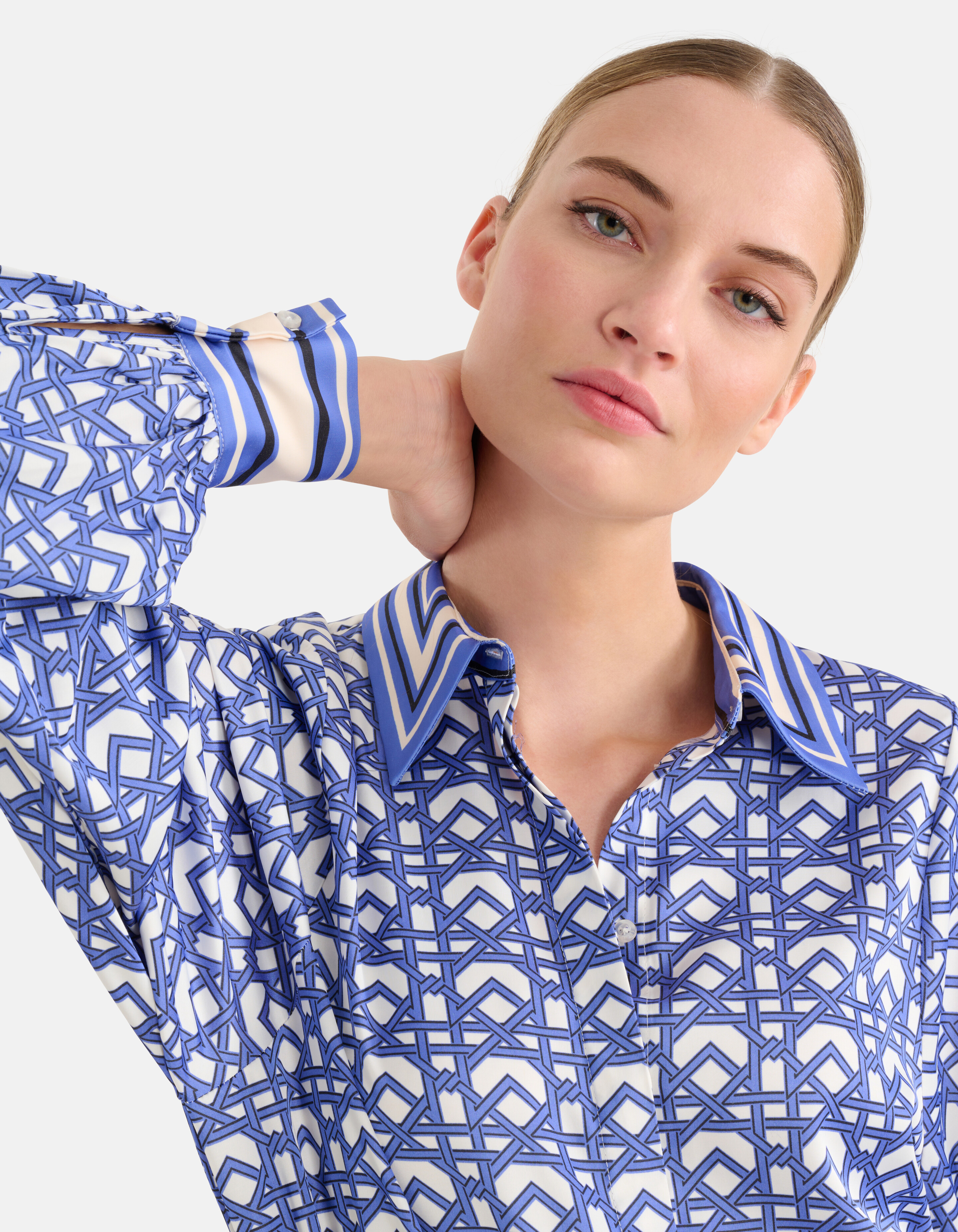 Grafik-Retro-Bluse Lila SHOEBY WOMEN