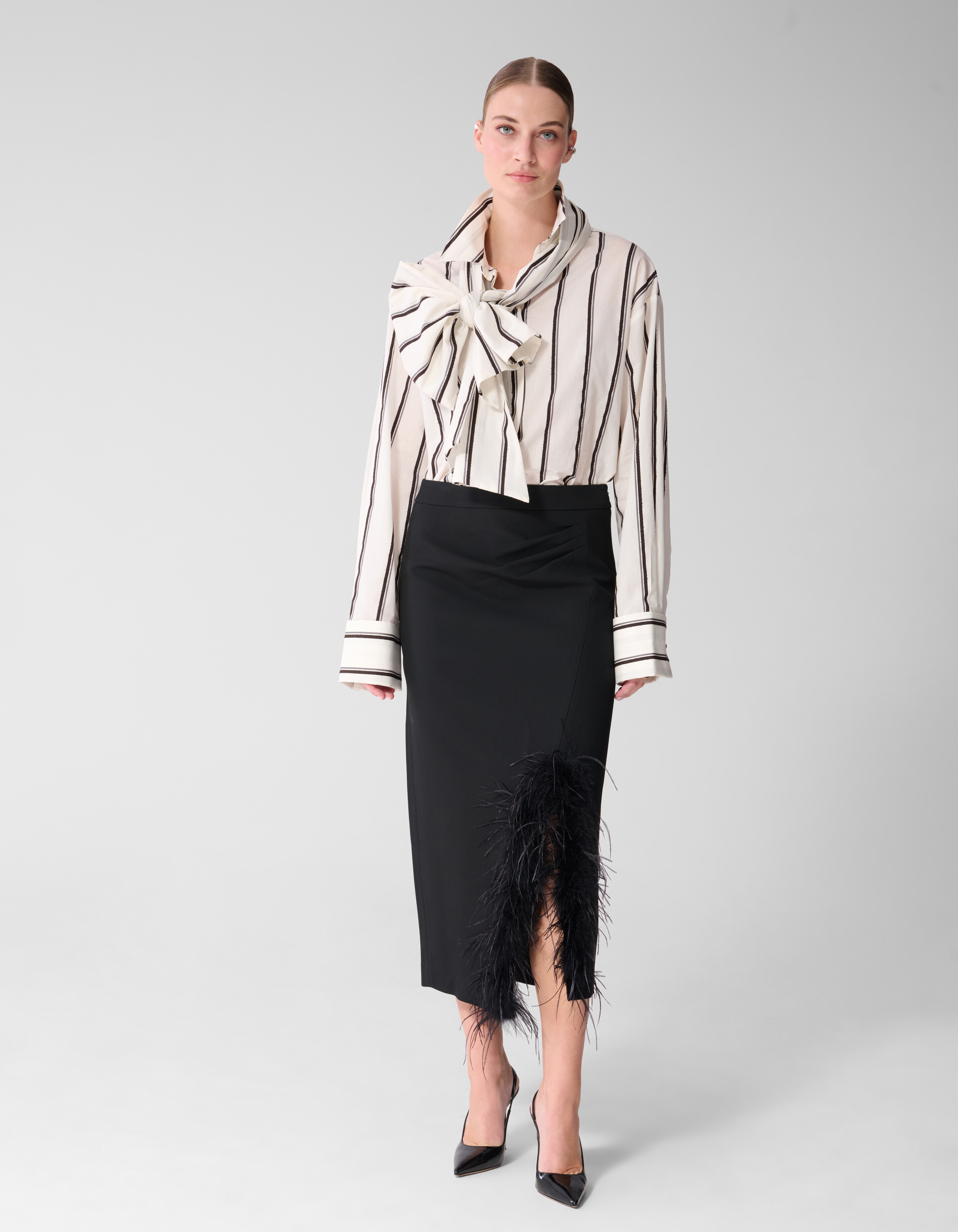 Maxirock Mit Kunstfell-Detail Schwarz By Mieke SHOEBY WOMEN