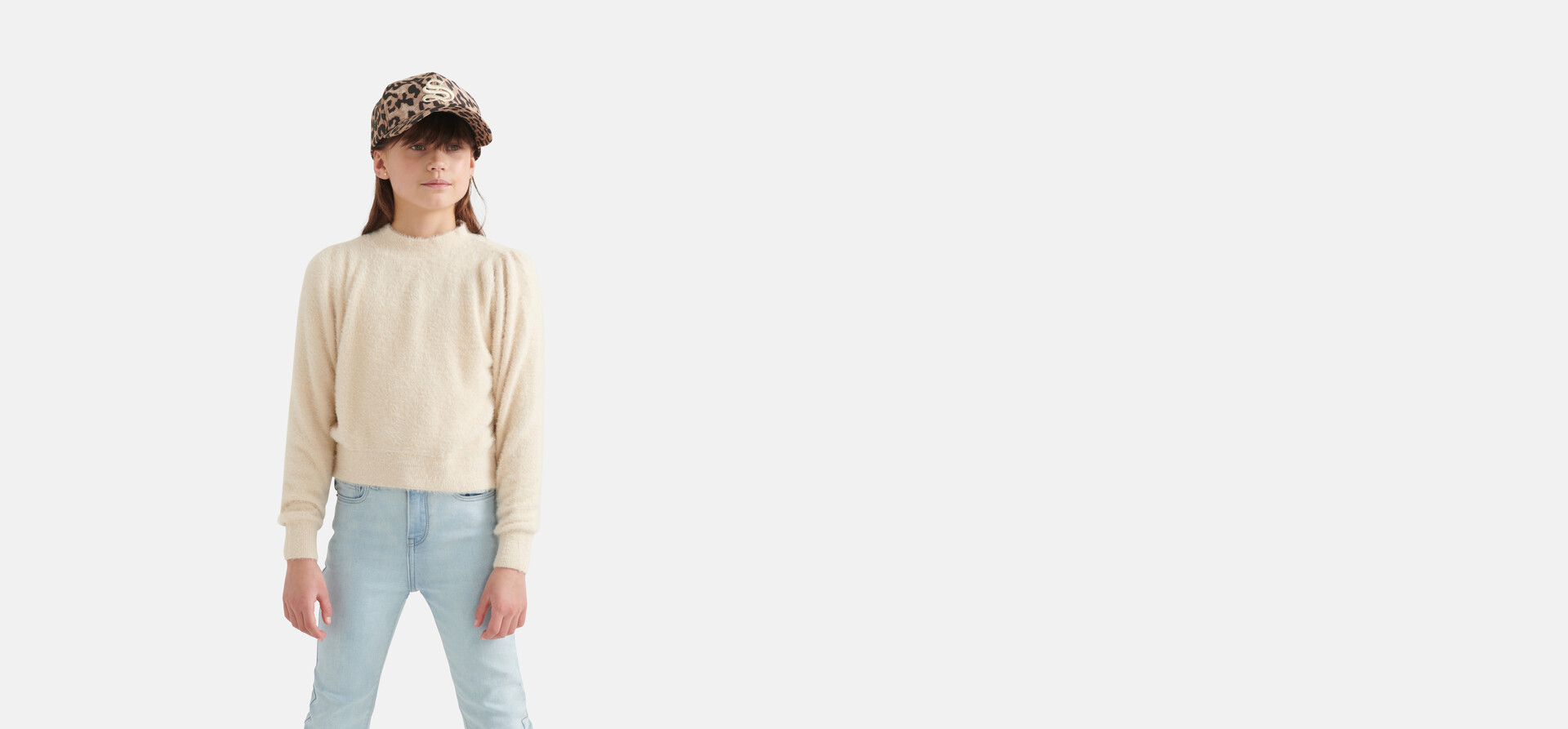 Weicher Pullover Off White SHOEBY GIRLS