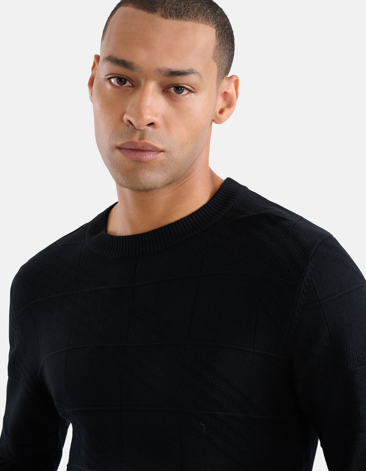 Diagonaler Pullover Schwarz SHOEBY MEN