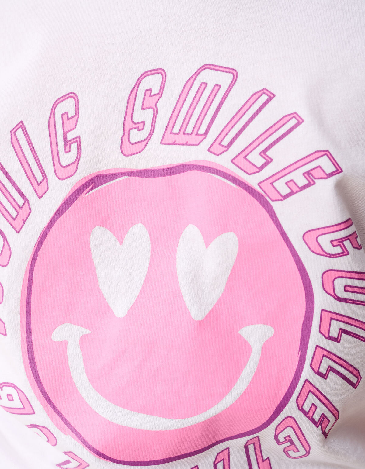 Smile Artwork T-shirt Wei&szlig; SHOEBY GIRLS