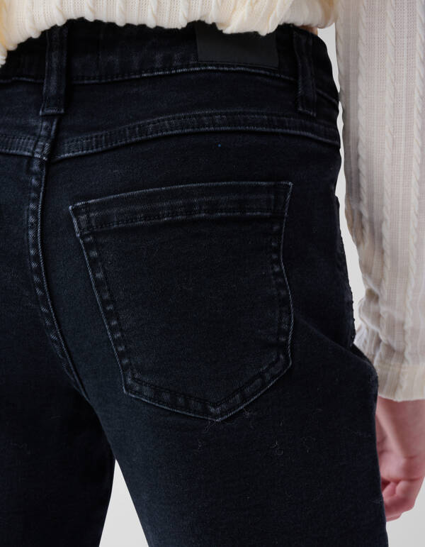 Strass Straight Leg Jeans Schwarz SHOEBY GIRLS