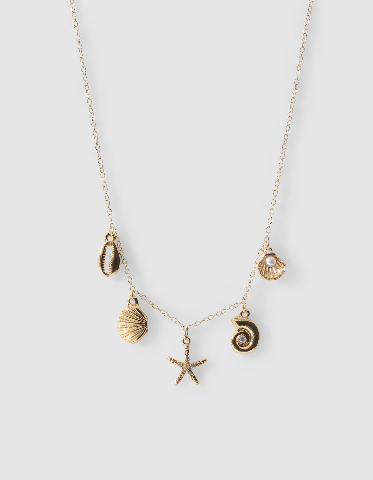 Muschel-Anh&auml;nger-Kette in Gold SHOEBY ACCESSOIRES
