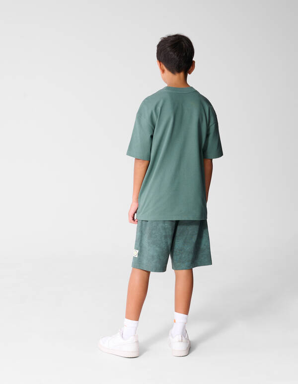 Minimal Text T-Shirt Gr&uuml;n SHOEBY BOYS