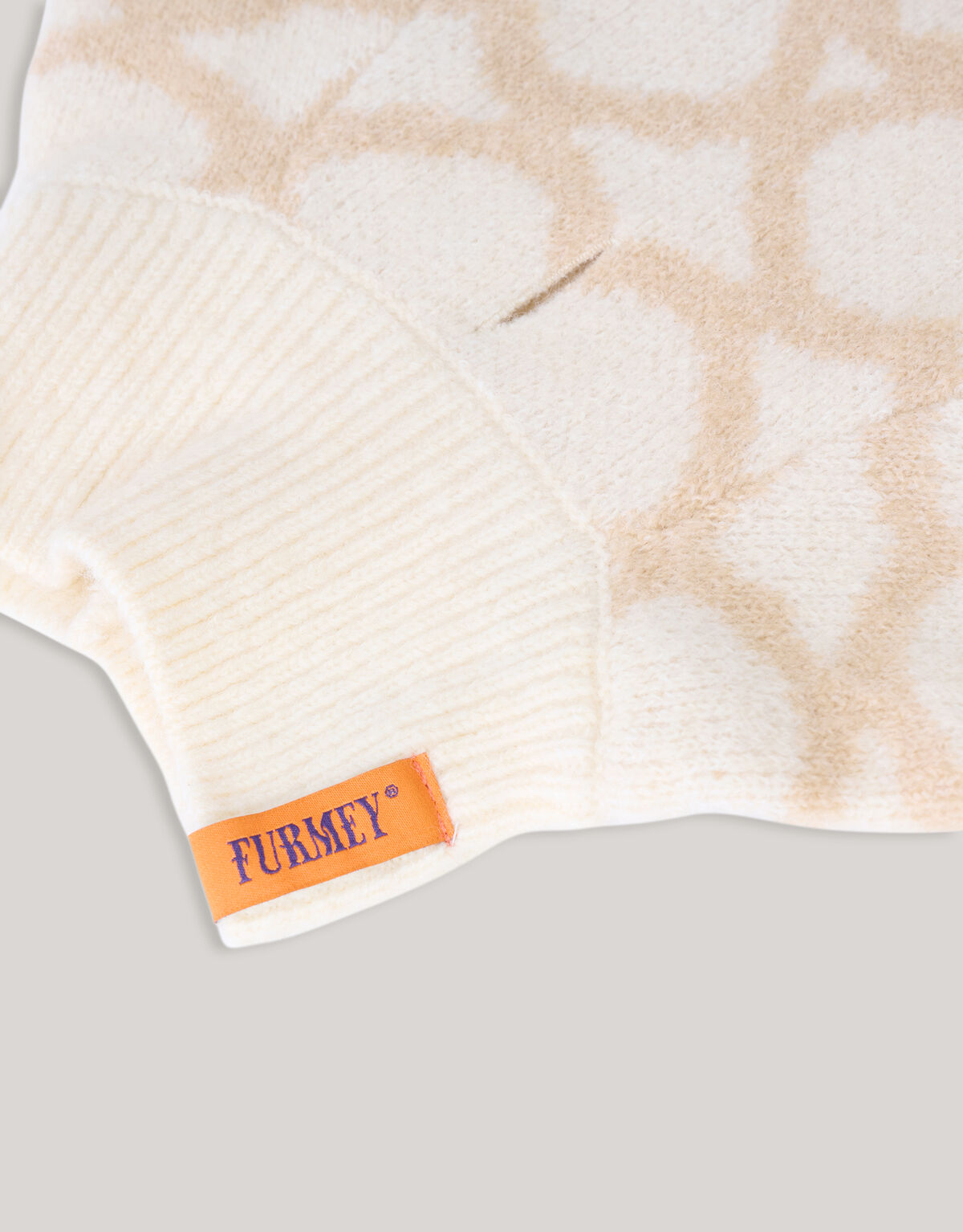 Herz gedruckt Hund Pullover Off White SHOEBY ACCESSOIRES