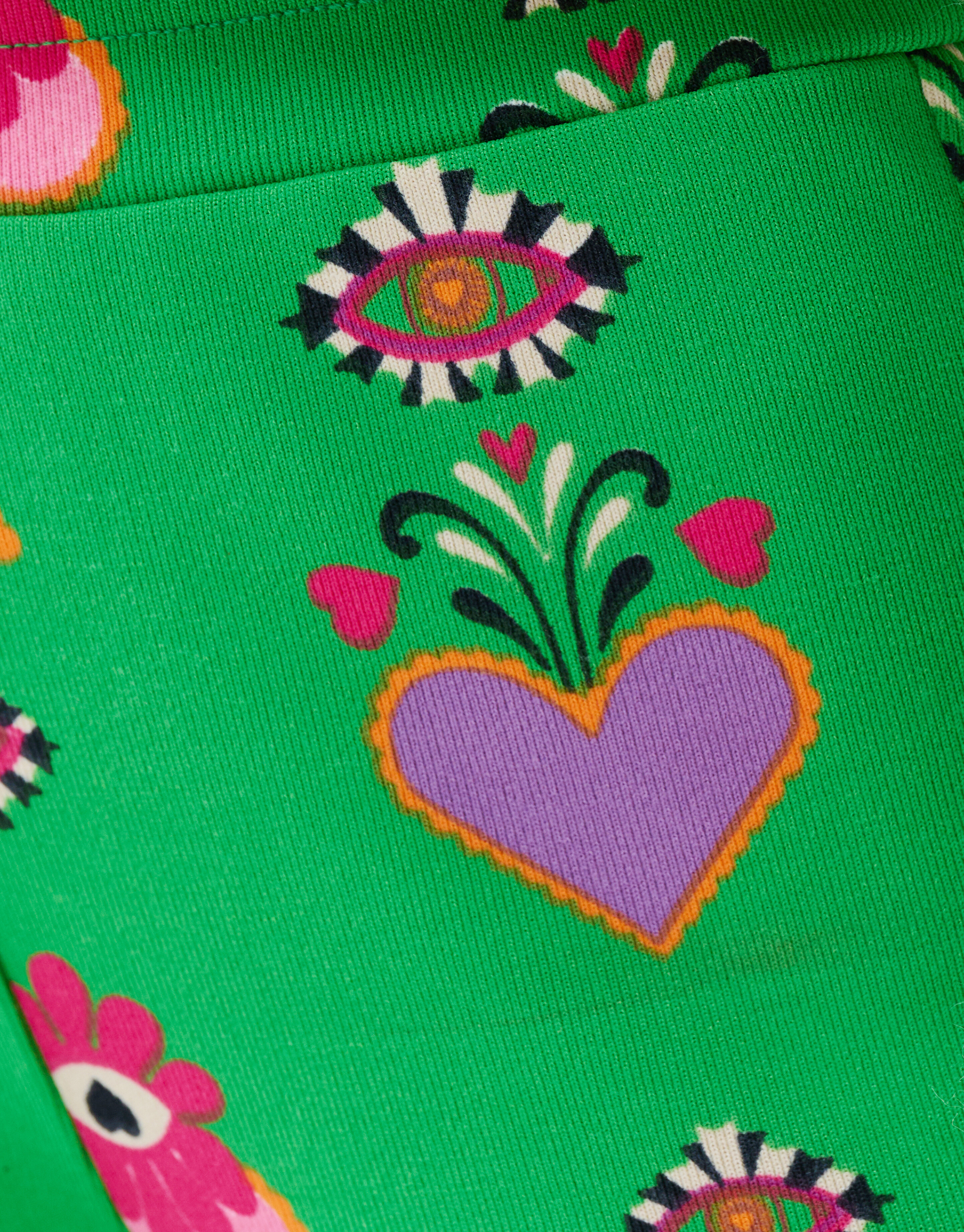 Bedruckte ausgestellte Rippen-Leggings SHOEBY GIRLS