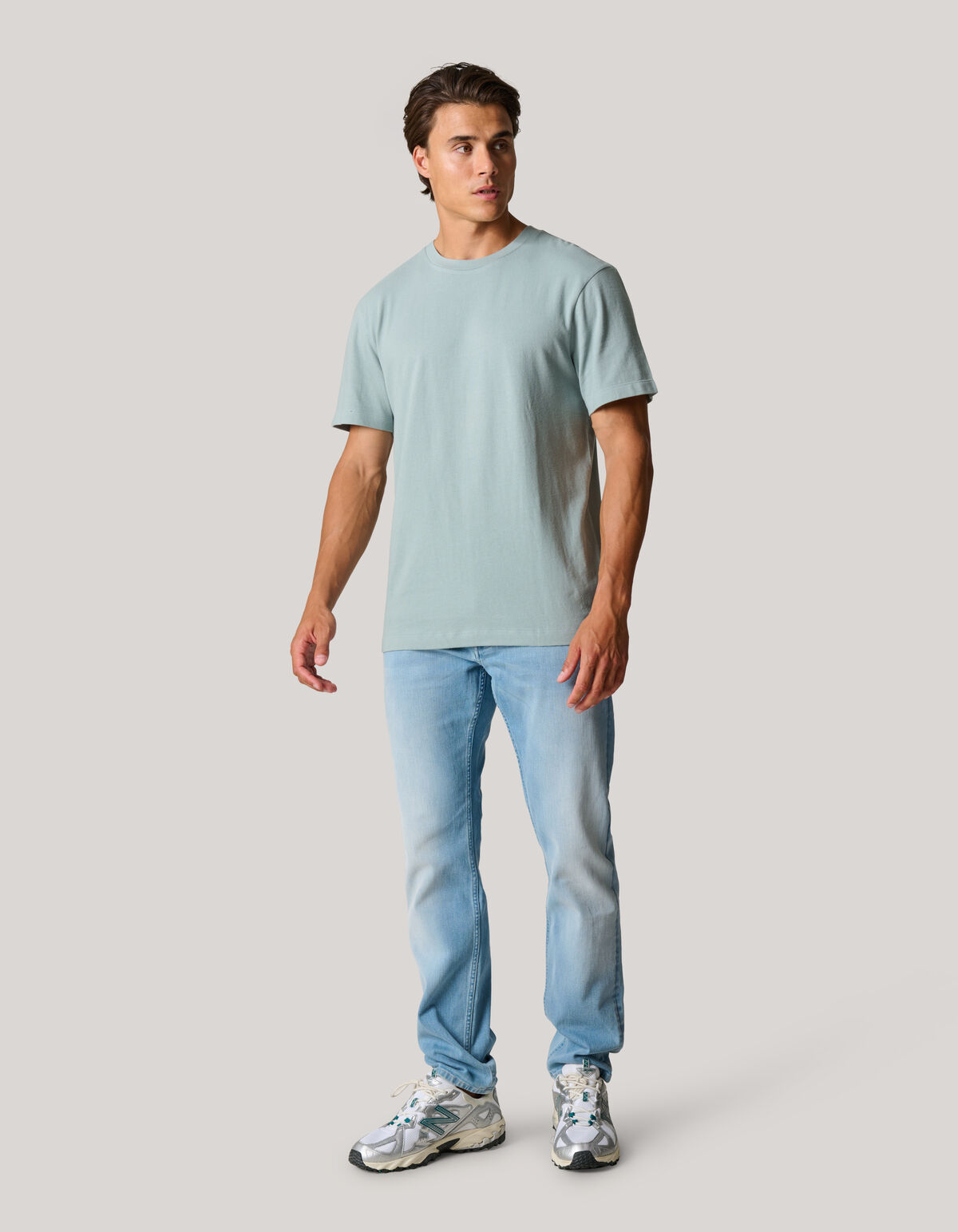 Gebürstetes T-shirt Grau SHOEBY MEN