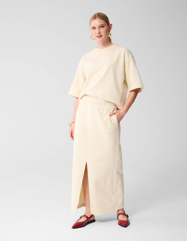 Maxi-Sweat-Rock Off White SHOEBY WOMEN