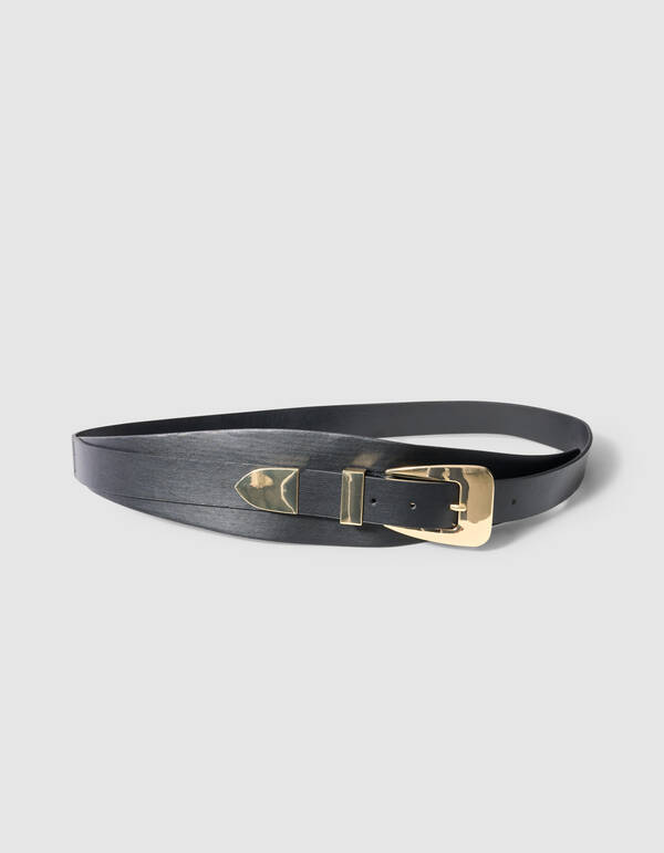 Tailleng&uuml;rtel Schwarz/Gold SHOEBY ACCESSOIRES