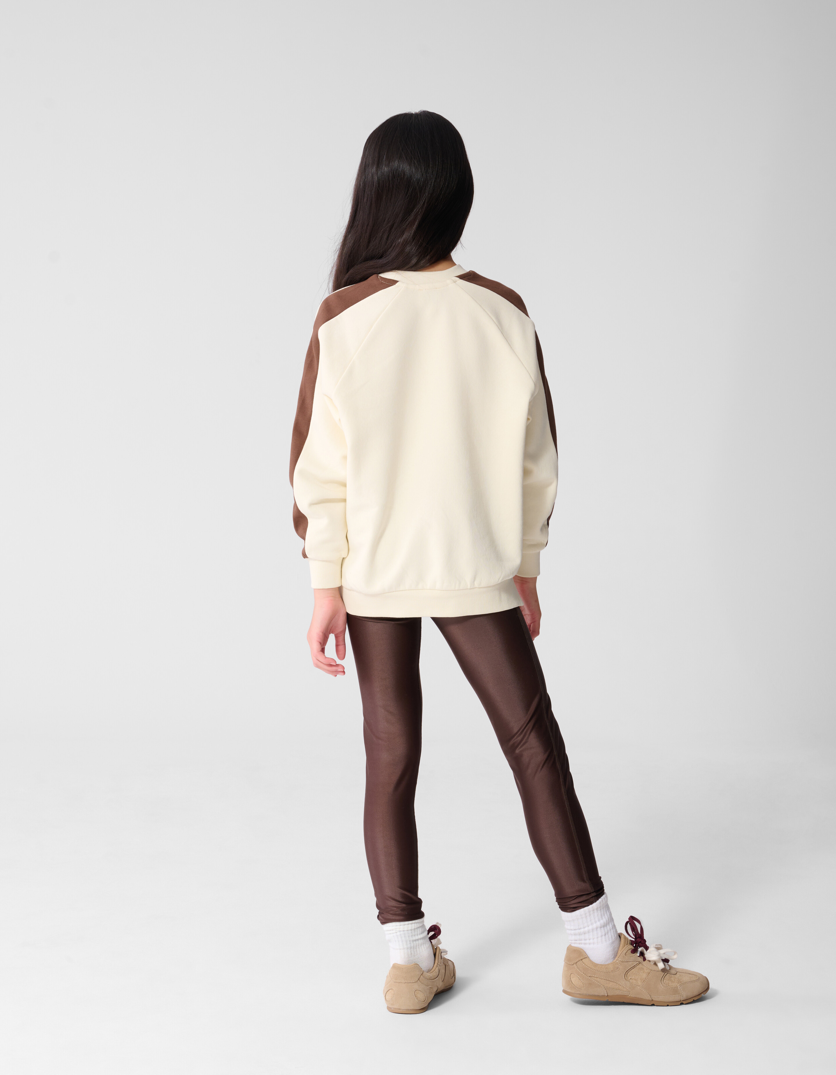 Gl&auml;nzende Leggings Dunkelbraun SHOEBY GIRLS