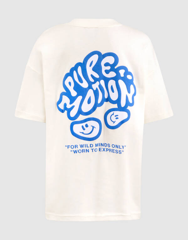 Motion Artwork T-Shirt Gebrochenes Wei&szlig; SHOEBY BOYS