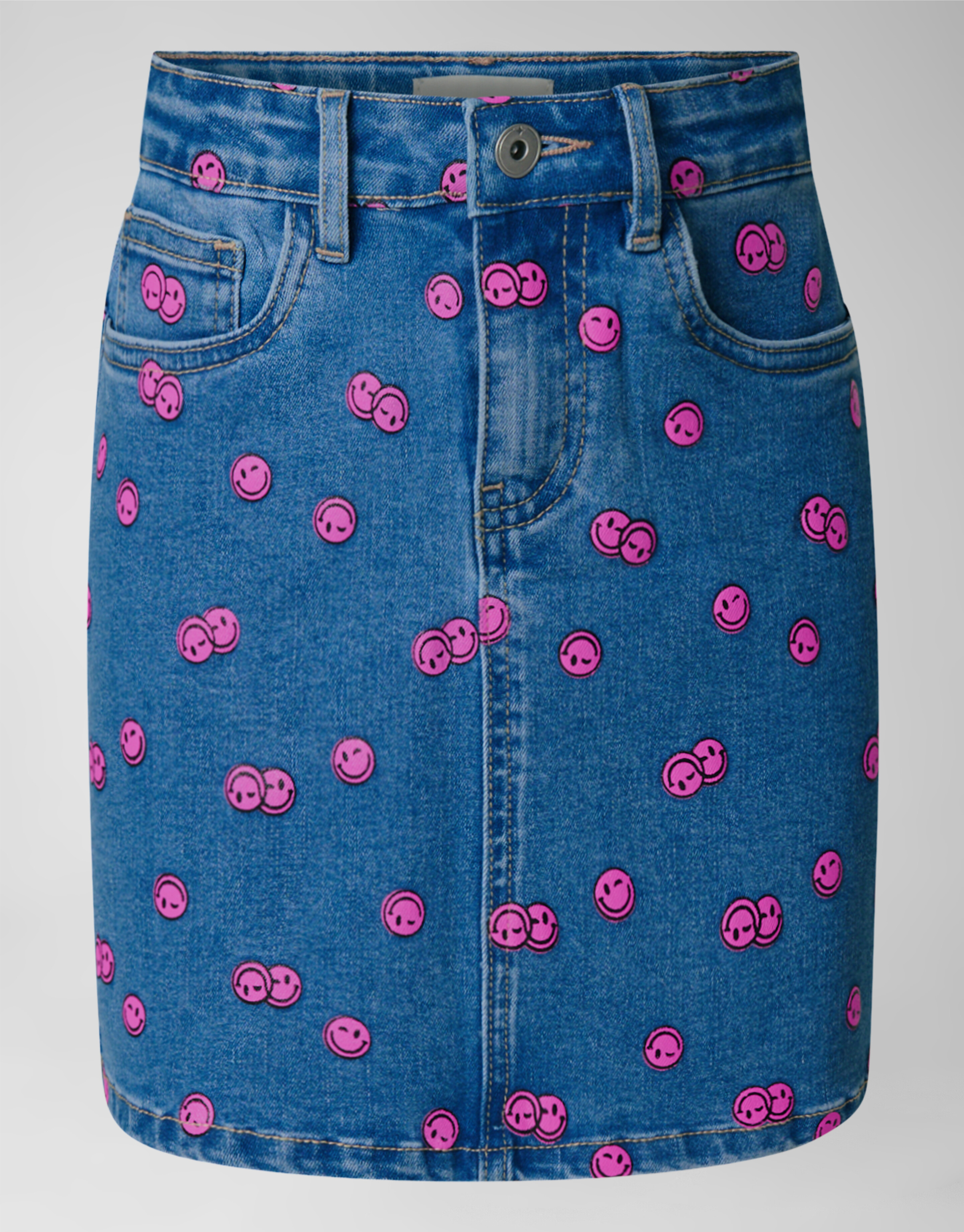 Bedruckter Jeansminirock Blau SHOEBY GIRLS