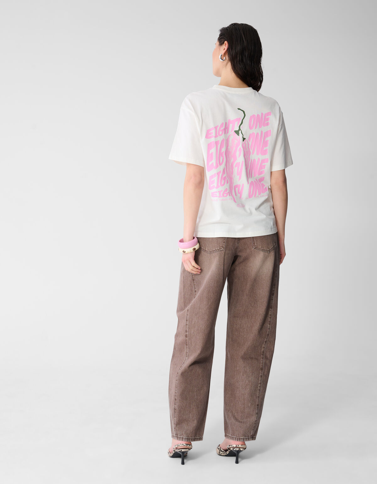 Pepper Artwork T-Shirt Gebrochen Wei&szlig; SHOEBY WOMEN