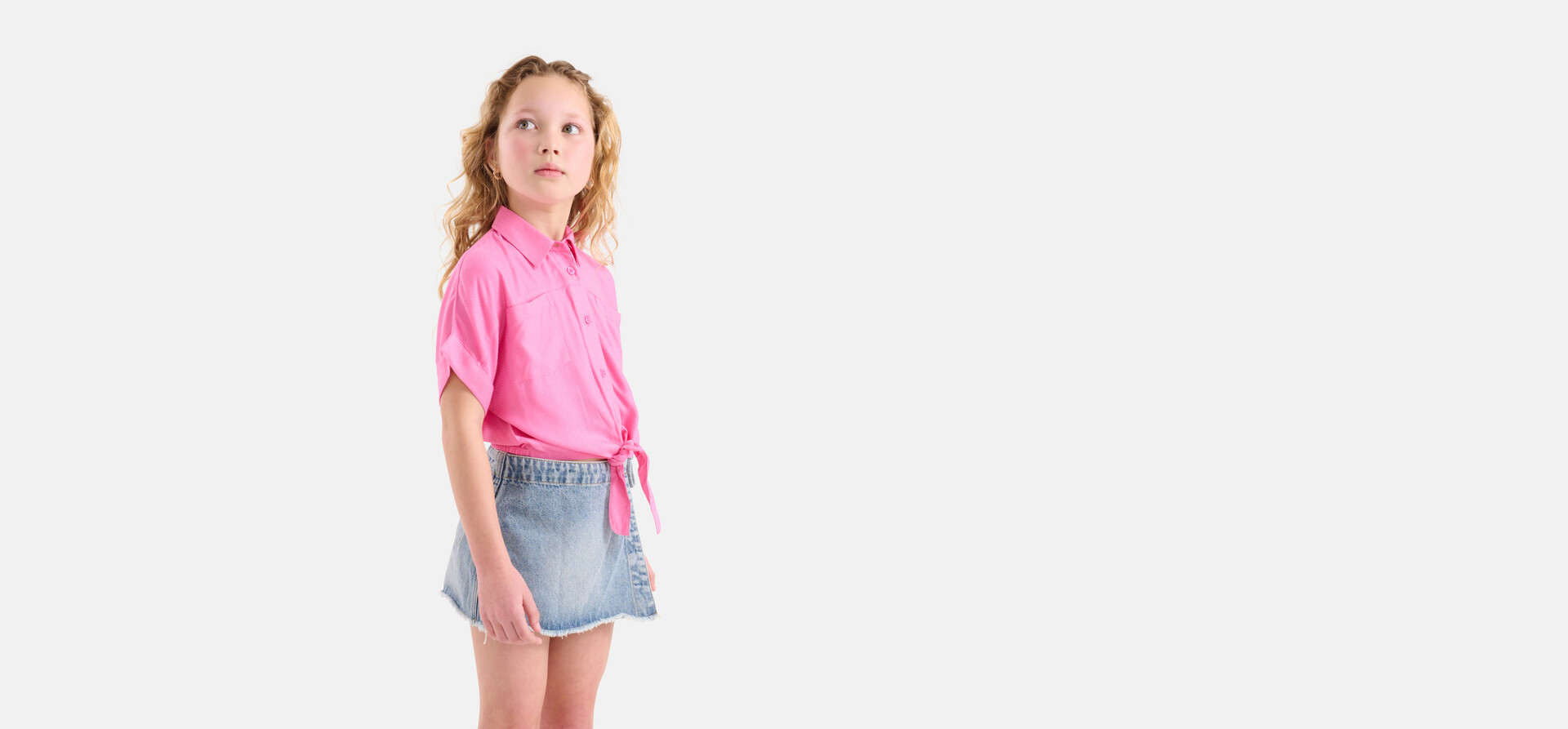 Jacquard-Bluse Rosa SHOEBY GIRLS