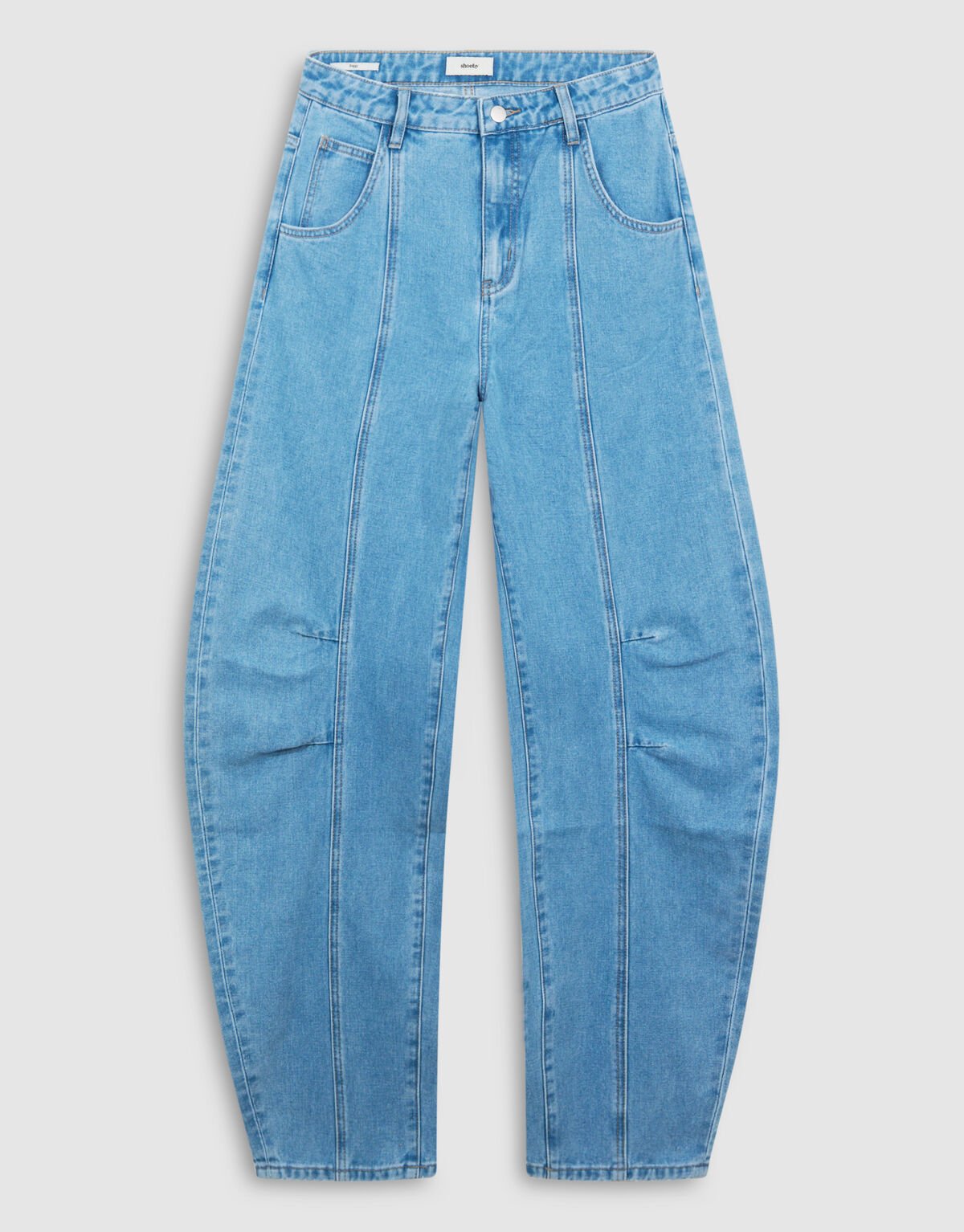 Faltenhose Baggy Fit Jeans Hellblau SHOEBY WOMEN