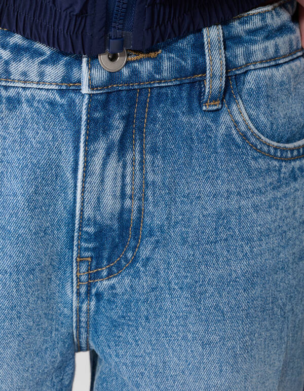 Strass Ultra Wide Leg Fit Jeans Blau SHOEBY GIRLS