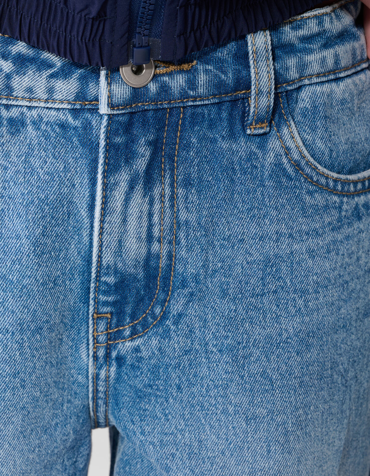 Strass Ultra Wide Leg Fit Jeans Blau SHOEBY GIRLS