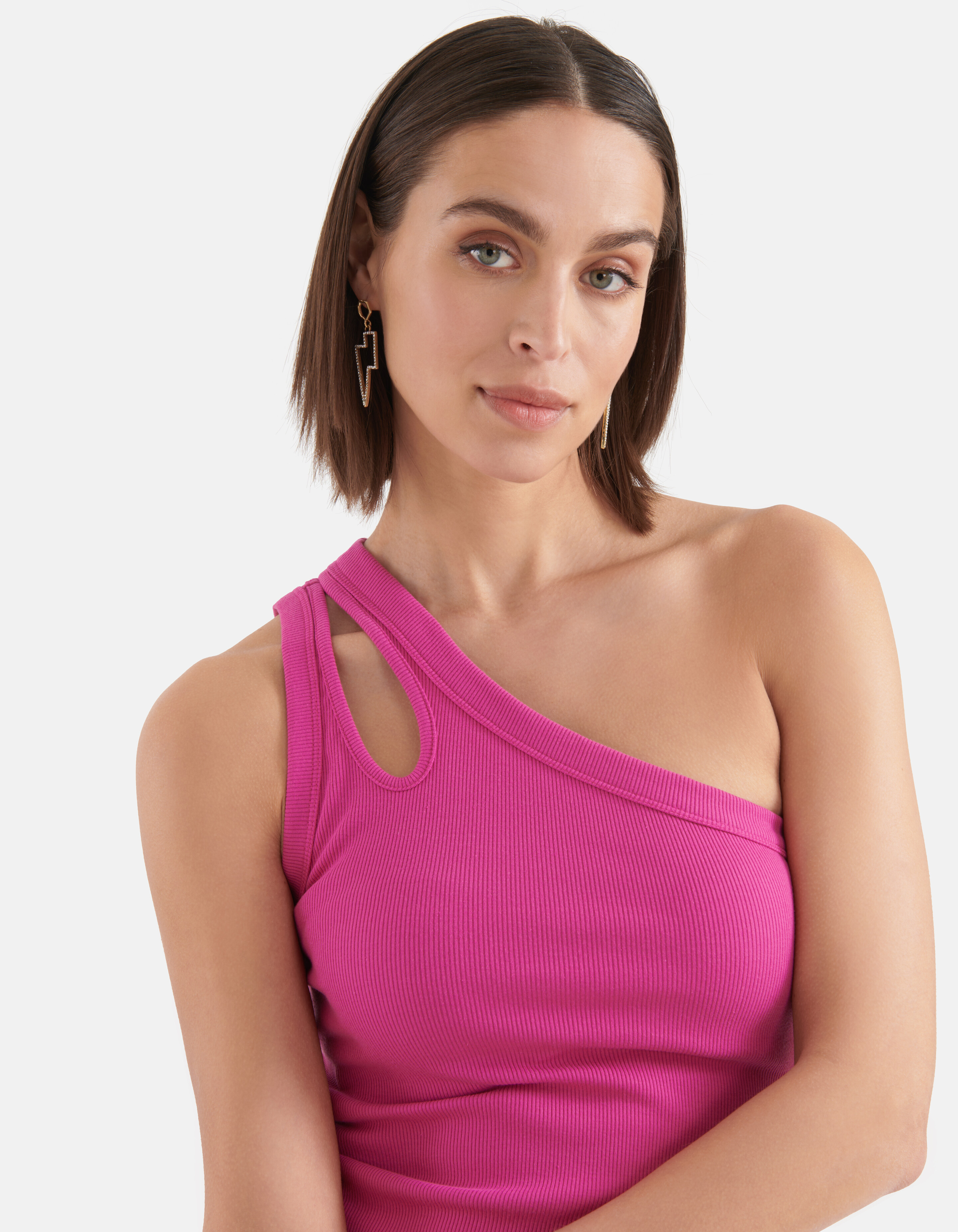 Asymmetrisches ausgeschnittenes Top Rosa SHOEBY WOMEN