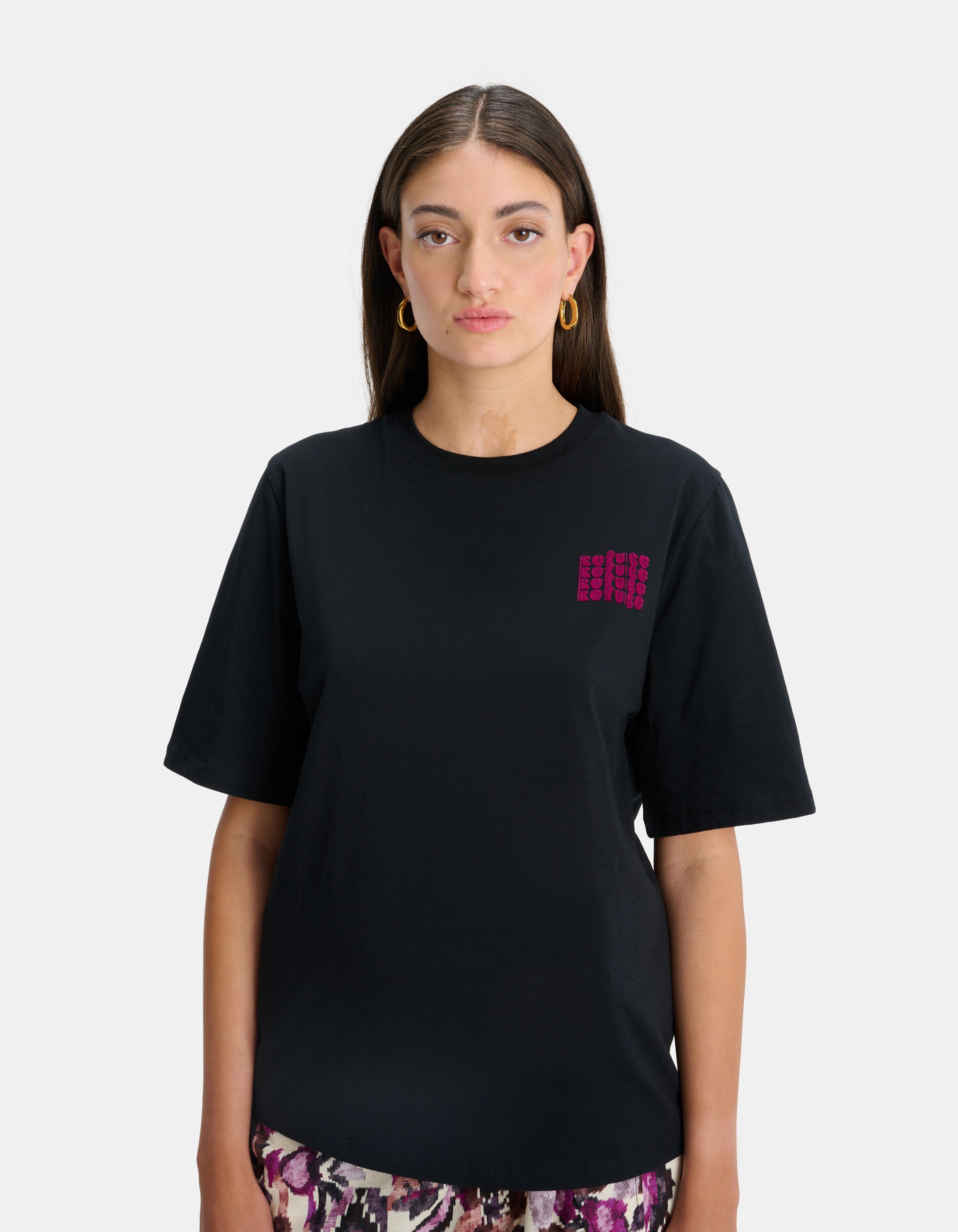 T-Shirt mit Artwork Schwarz SHOEBY WOMEN