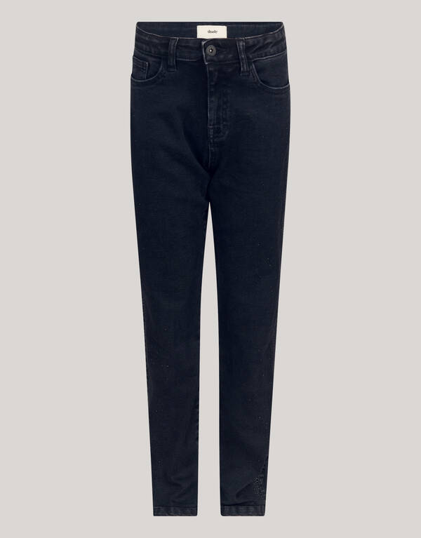 Strass Straight Leg Jeans Schwarz SHOEBY GIRLS