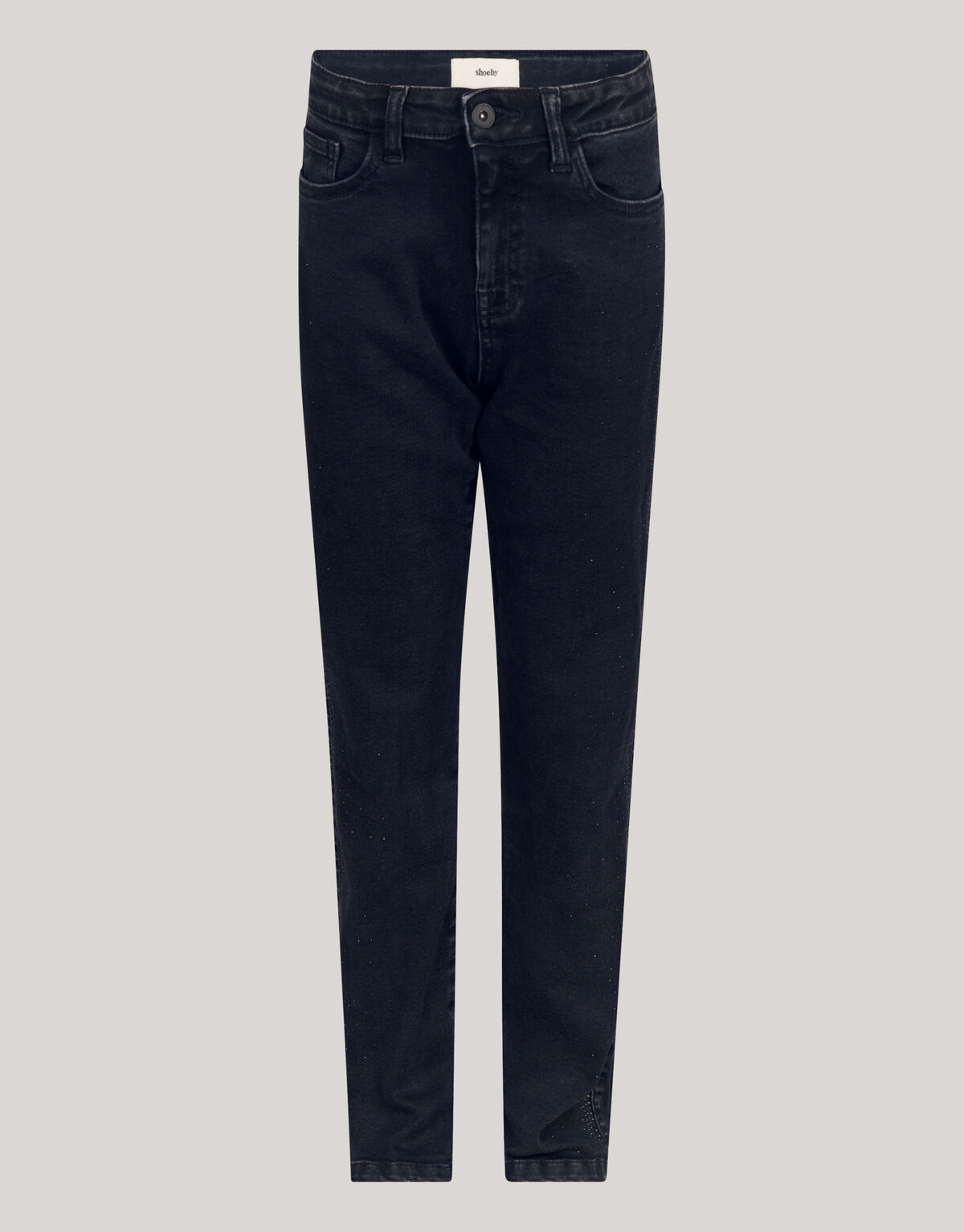 Strass Straight Leg Jeans Schwarz SHOEBY GIRLS