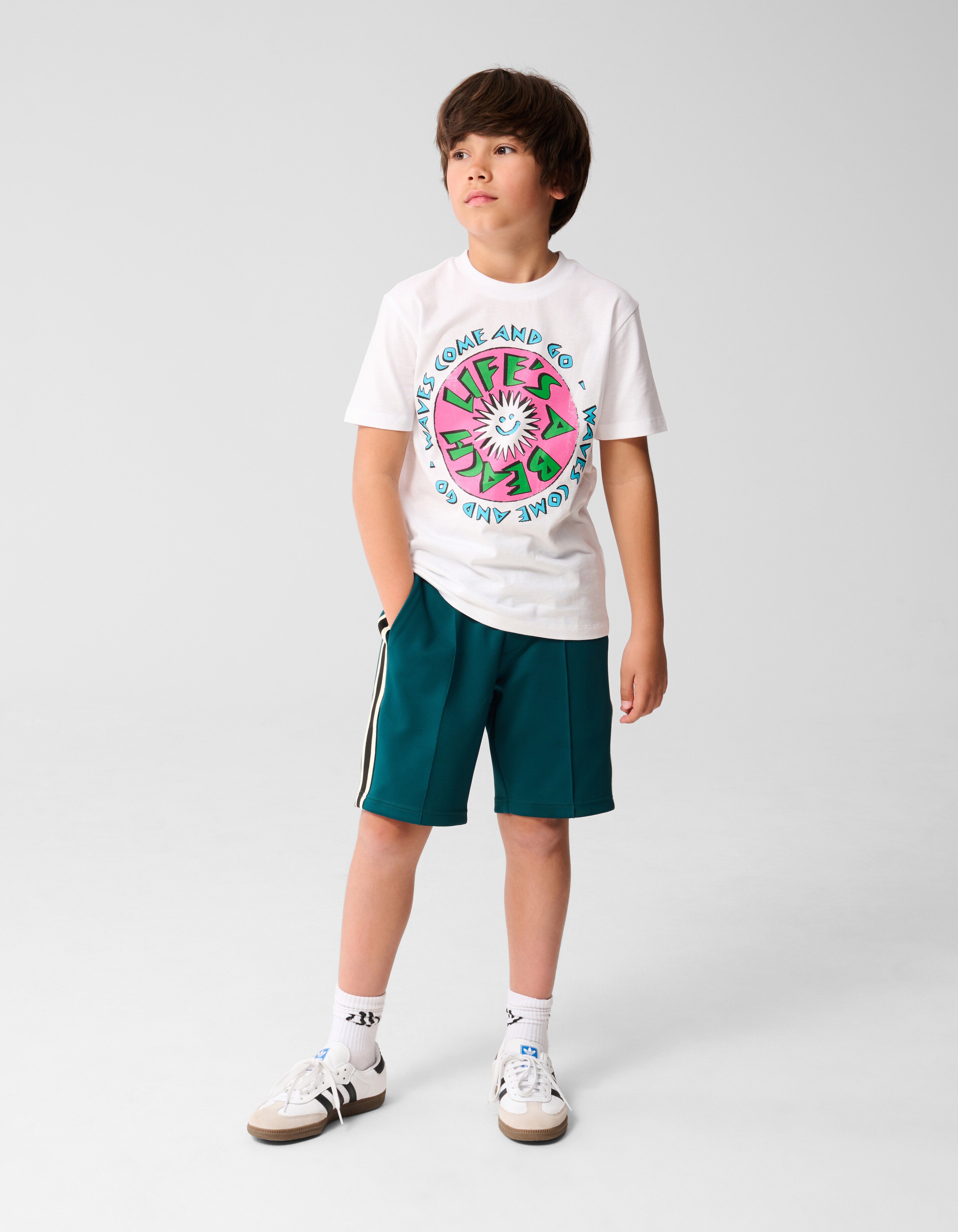 Strand Artwork T-shirt Weiß SHOEBY BOYS
