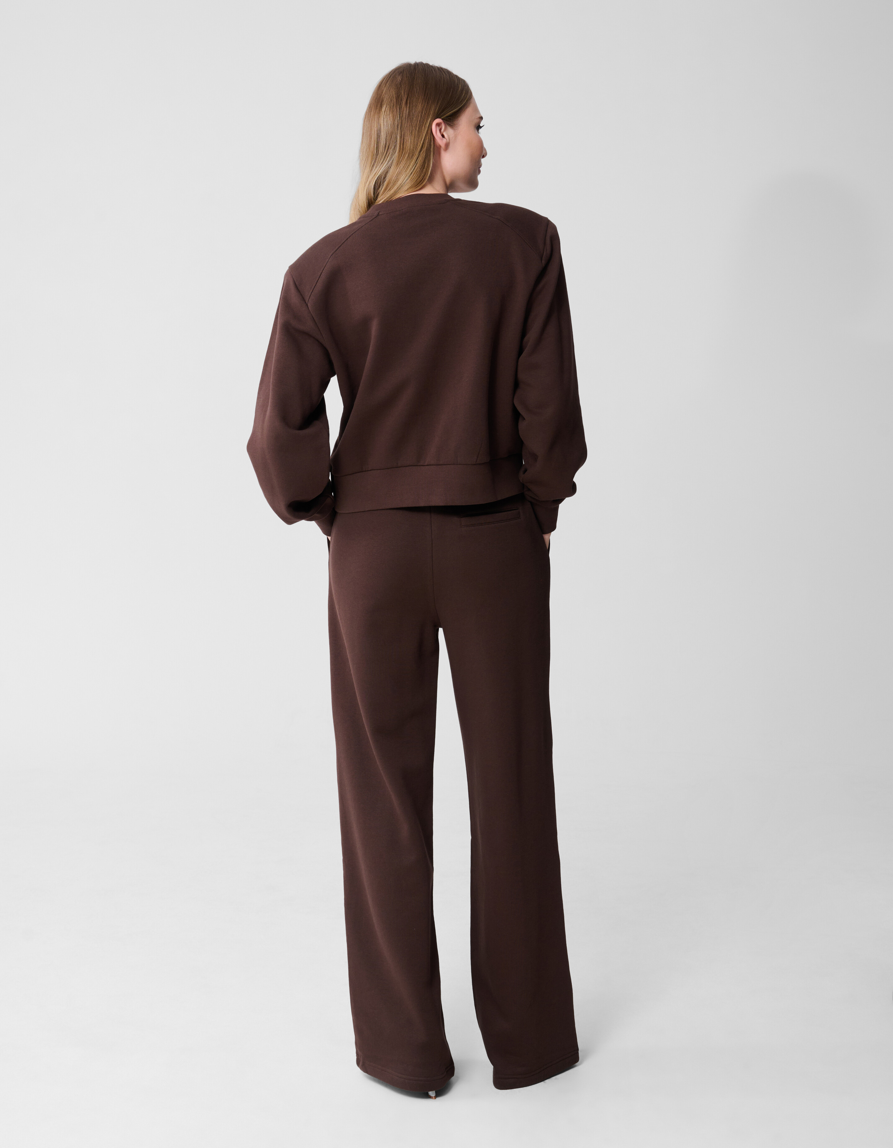 Pullover mit gro&szlig;en Schultern, Braun SHOEBY WOMEN